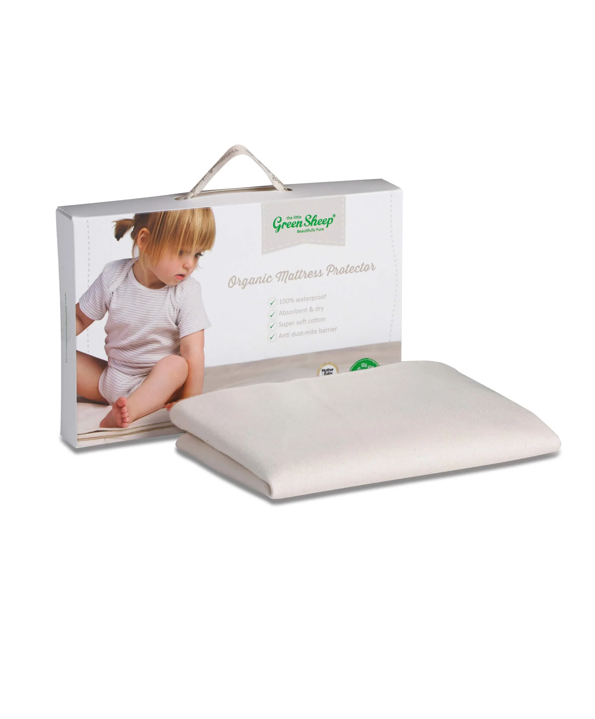 The Little Green Sheep Waterproof Moses Basket & Pram Mattress Protector