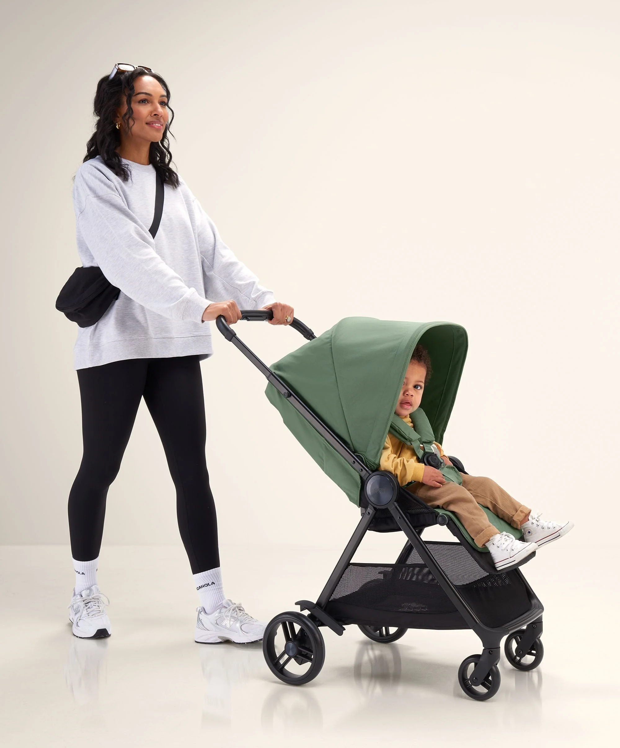 Libro Stroller Bundle with Quilted Memory Foam Liner (2 Piece)– Bay Green/Sage - Image 2