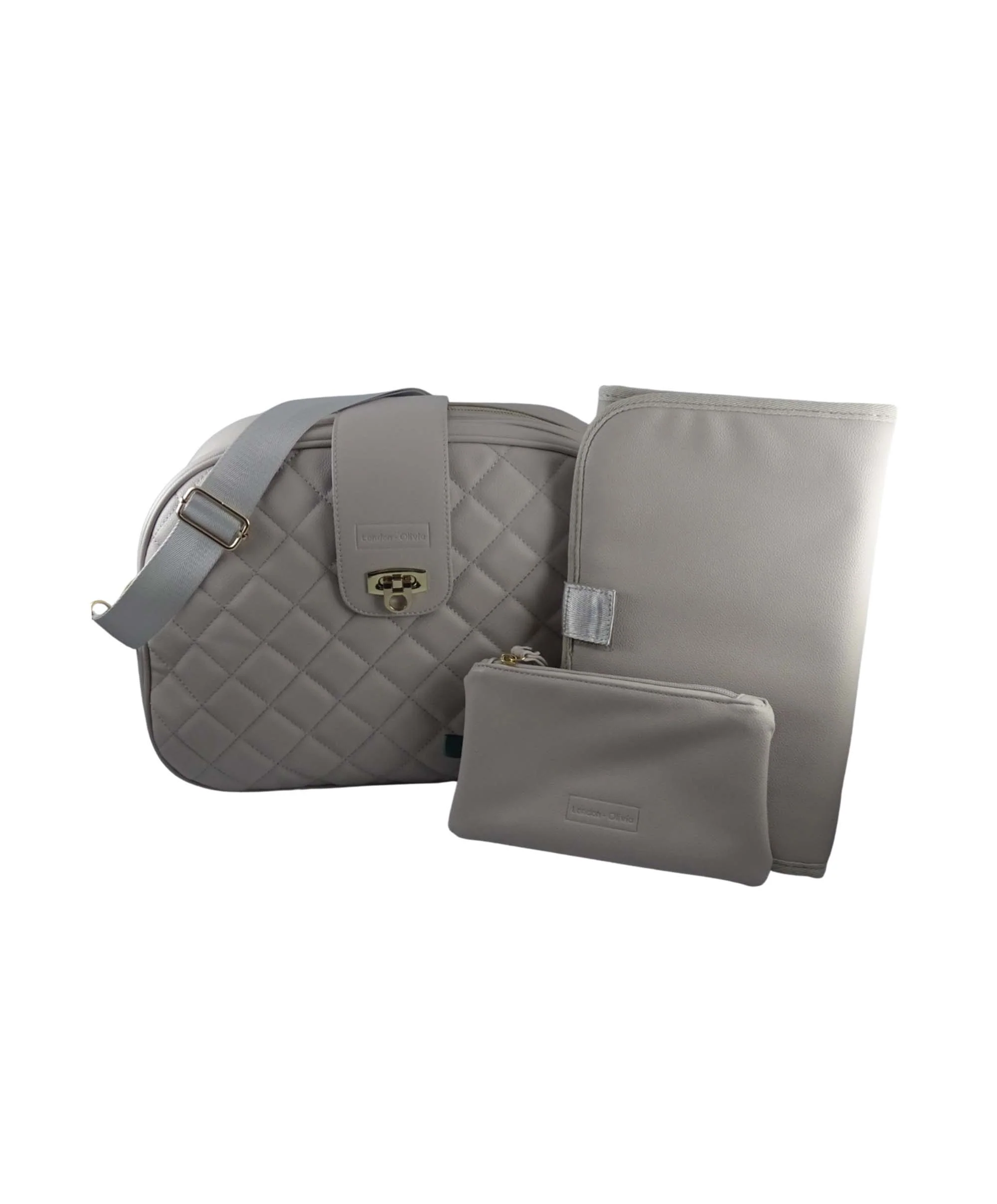 London Olivia Islington Cross Body Changing Bag - Greige - Image 6