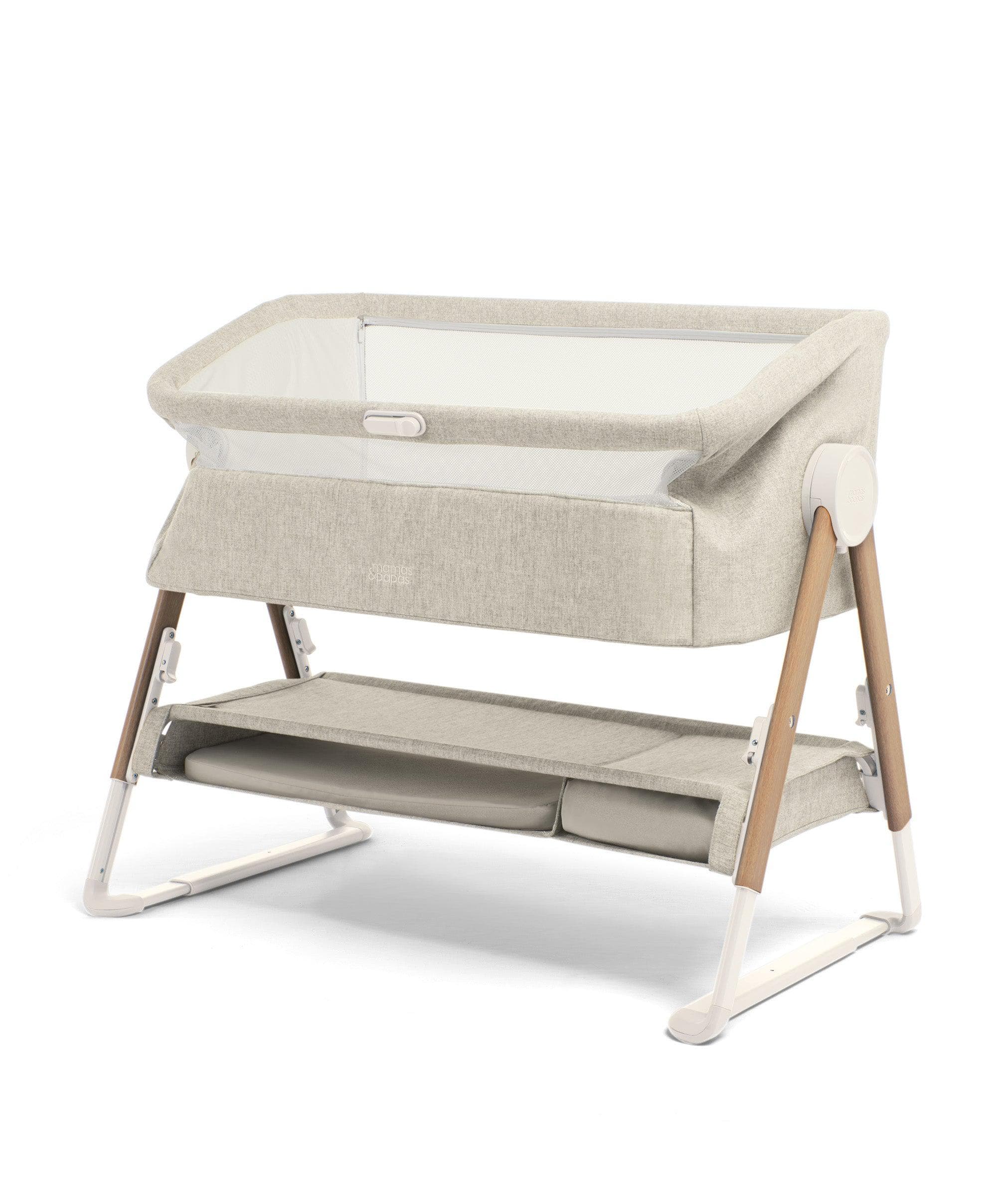 Lua Bedside Crib and Sheet Bundle - Fawn/White - Image 6