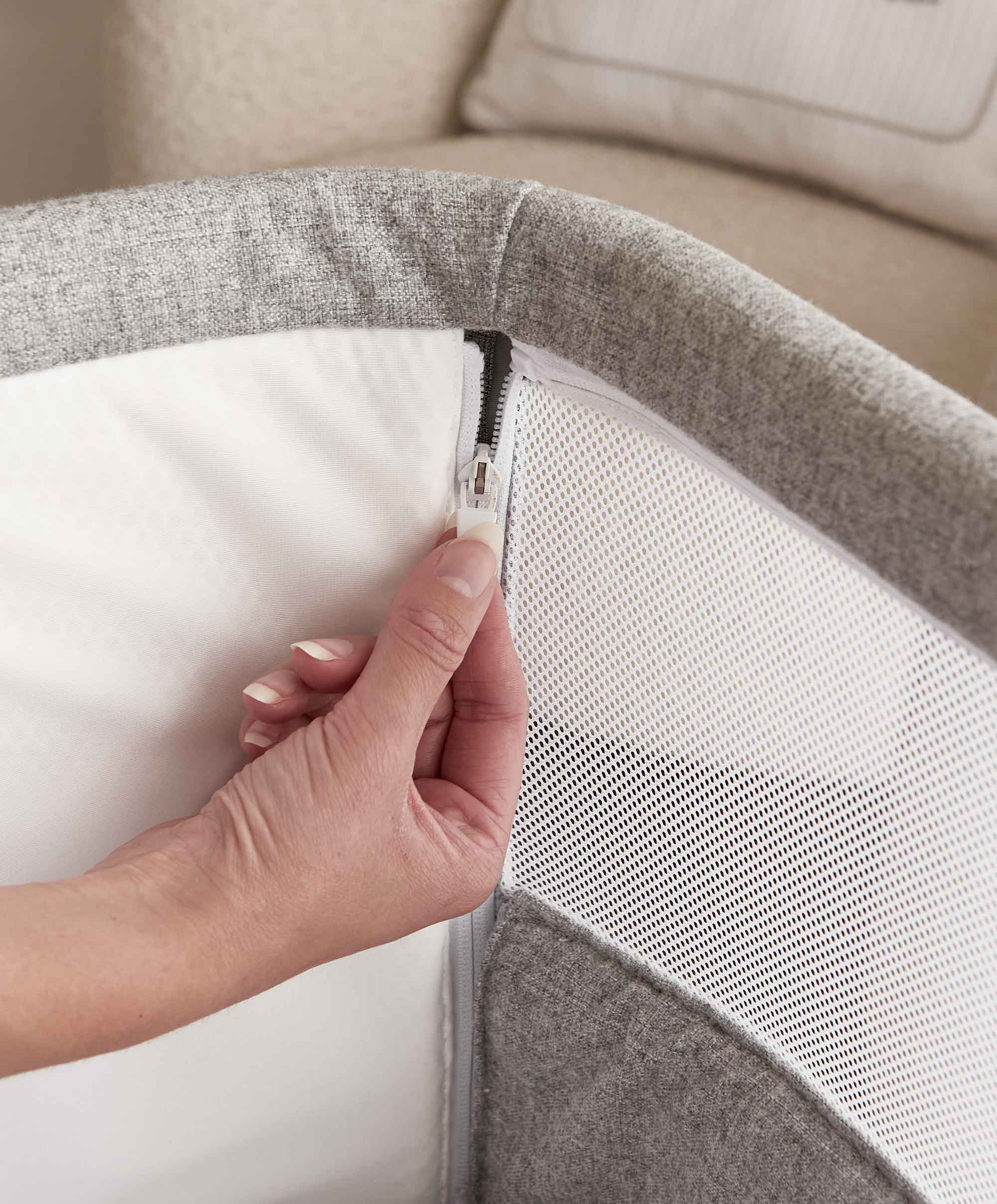 Lua Bedside Crib - Grey - Image 20