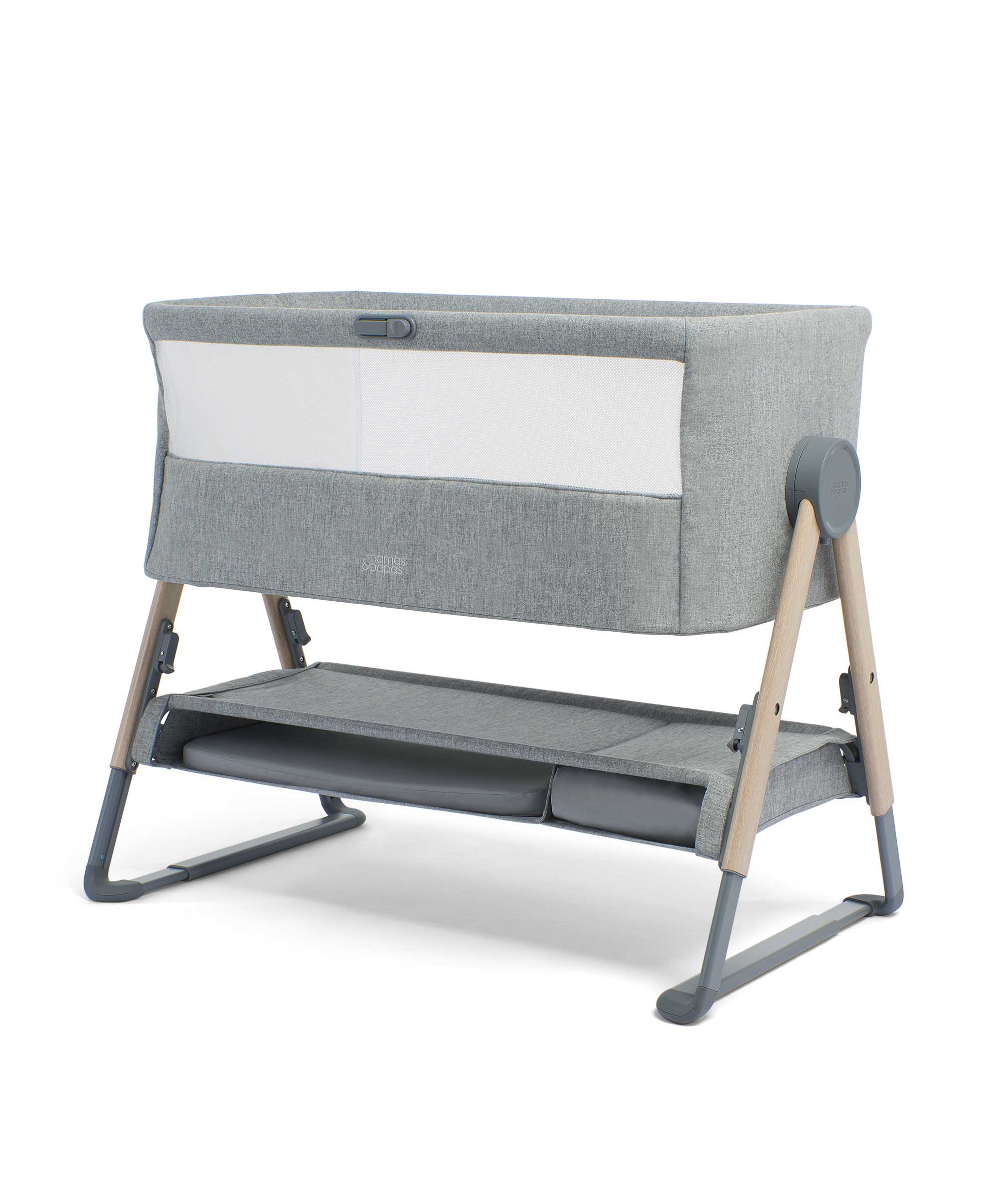 Lua Bedside Crib - Grey - Image 3
