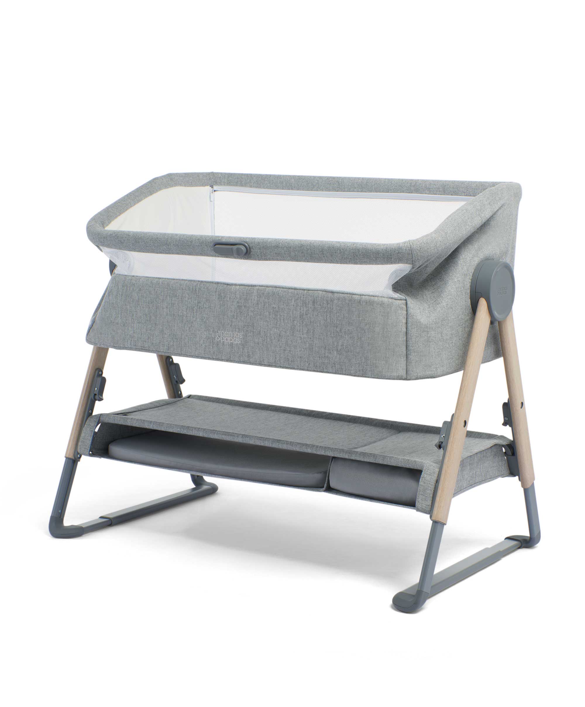 Lua Bedside Crib - Grey - Image 4