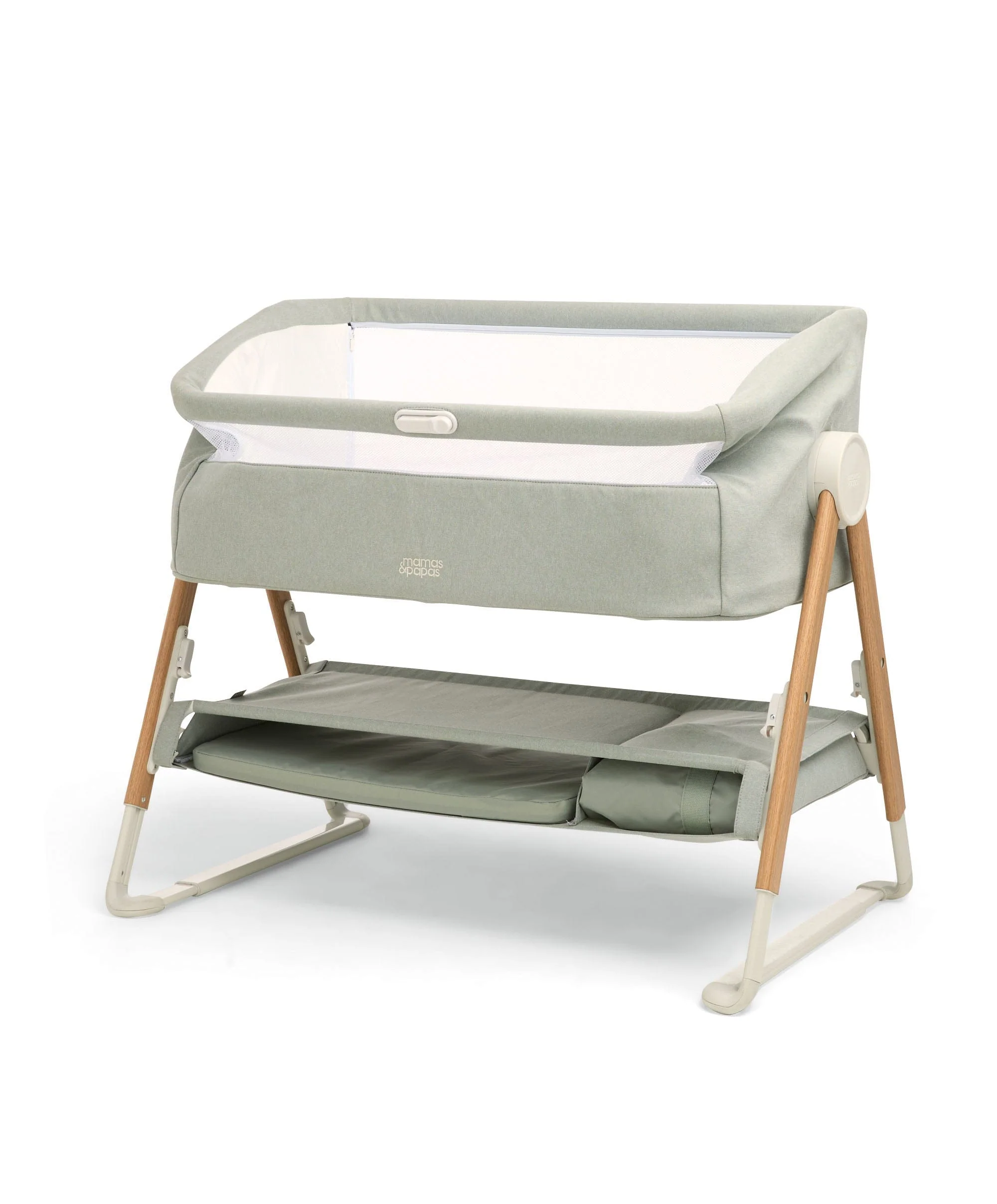 Lua Bedside Crib and Sheet Bundle - Sage/Cosmic Sky - Image 4