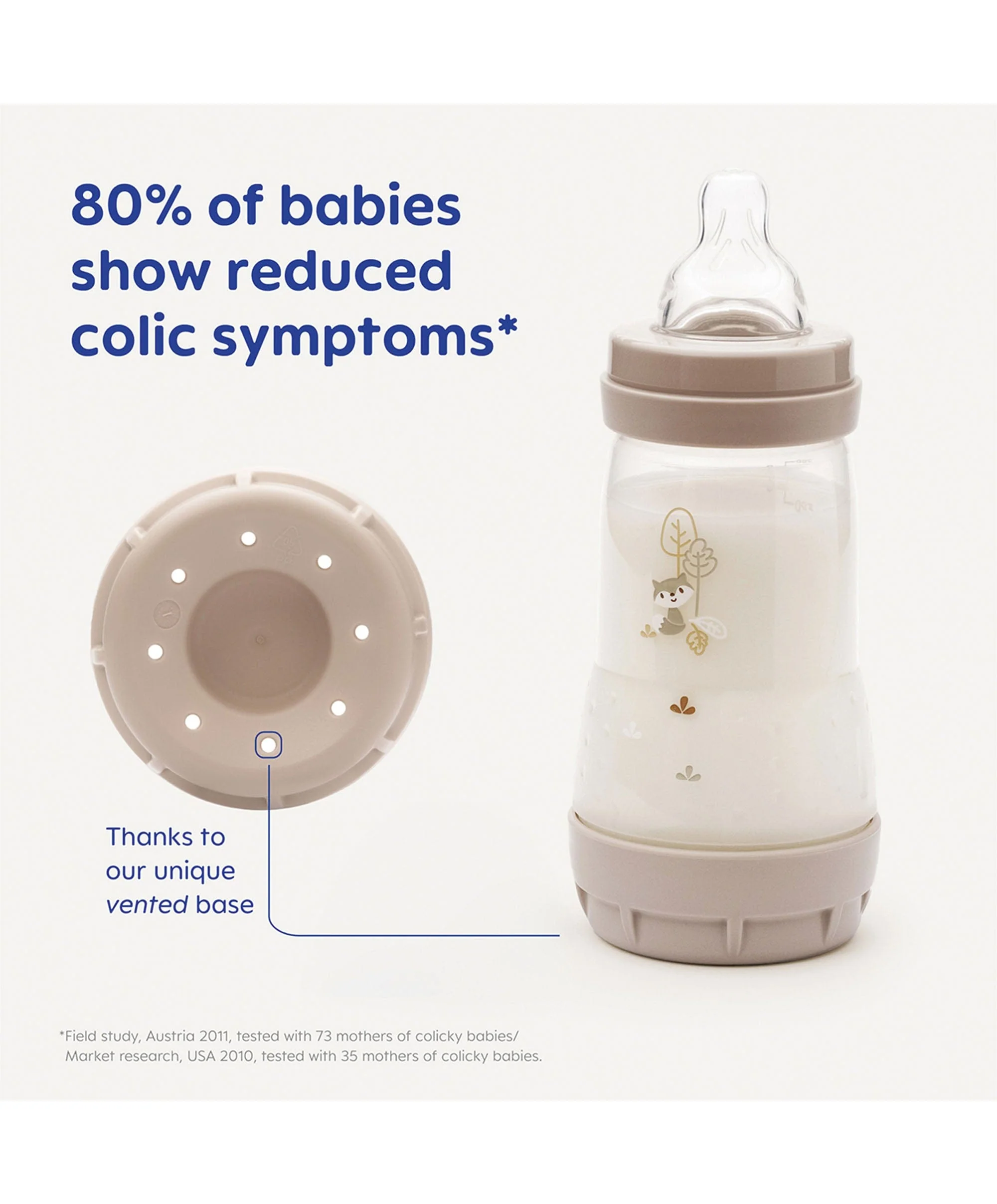 MAM Baby Easy Start Anti-Colic Self Sterilising Bottles Newborn 17 Piece Set - Matt Taupe - Image 3