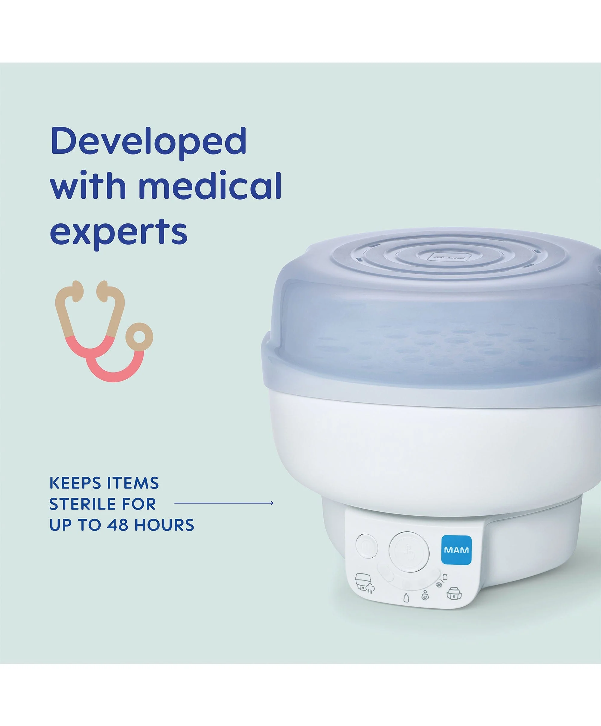 MAM Baby 6-in-1 Electric Steam Steriliser & Bottle Warmer - Grey - Image 15