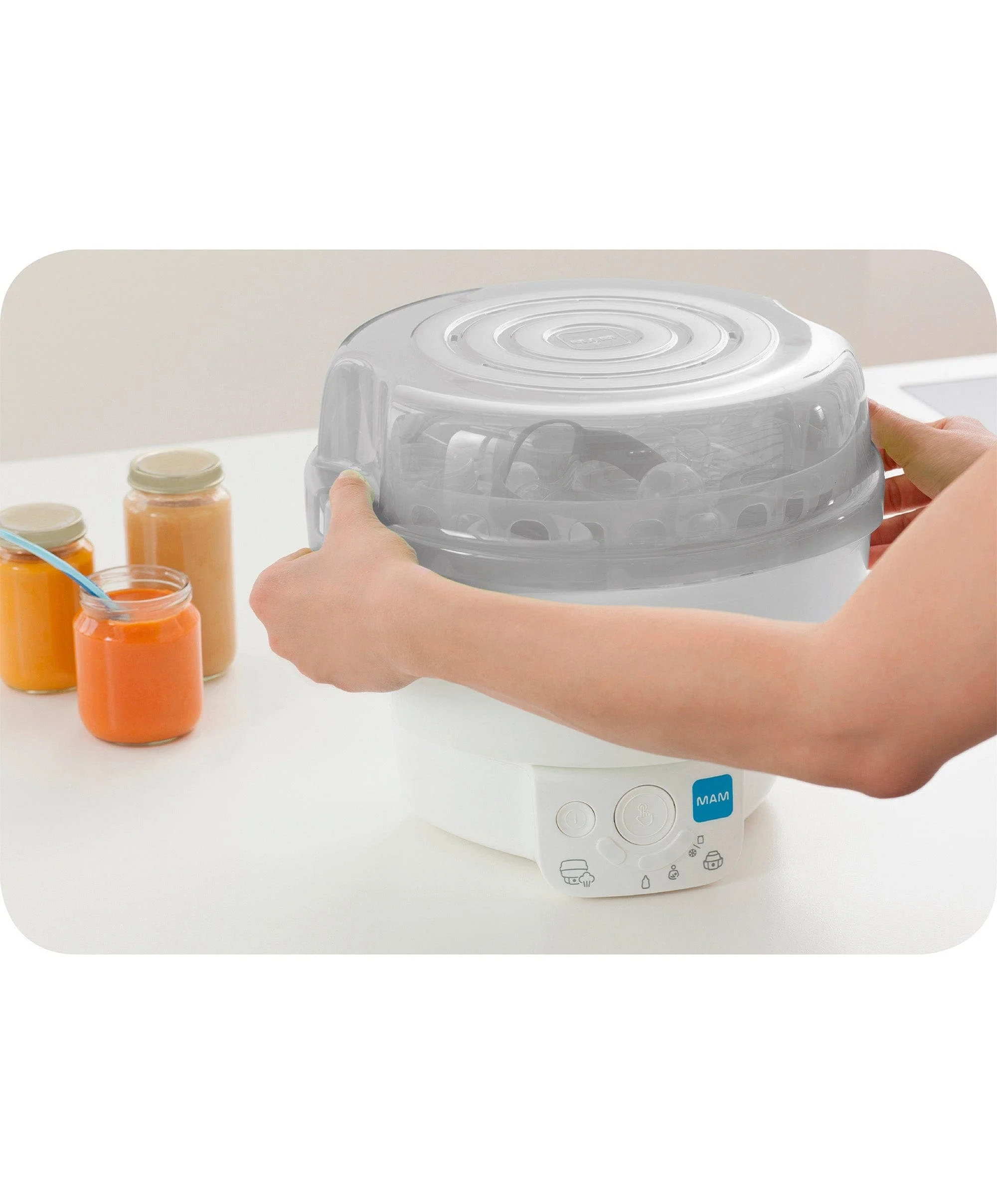 MAM Baby 6-in-1 Electric Steam Steriliser & Bottle Warmer - Grey - Image 8