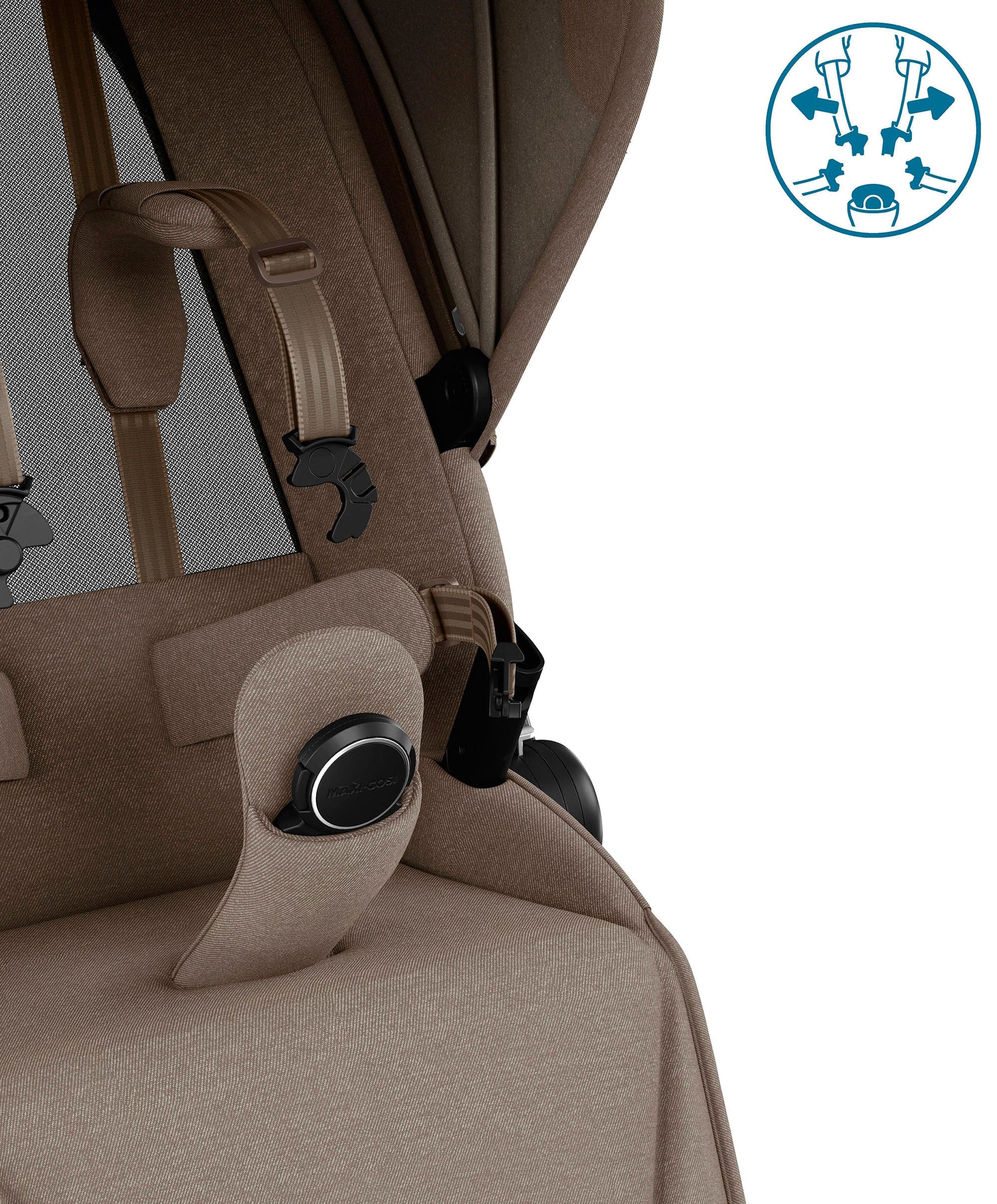 Maxi-Cosi Fame Pushchair Twillic Truffle with Black Wheels - Image 7