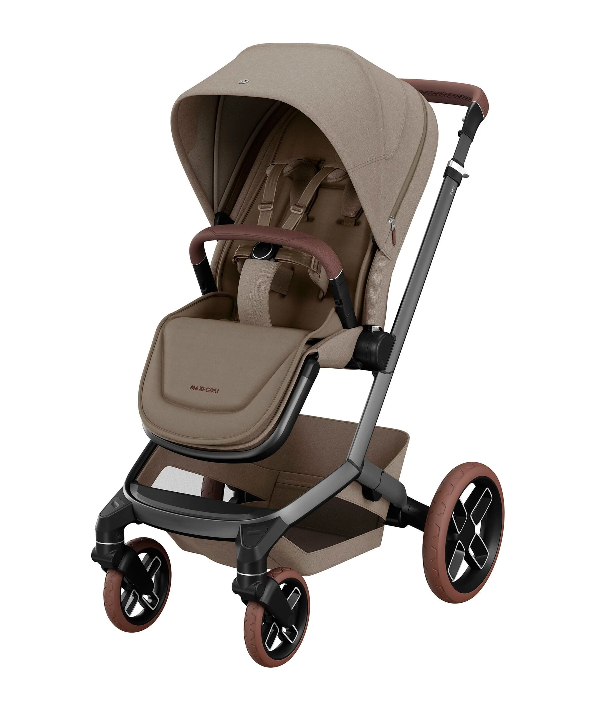 Maxi-Cosi Fame Pushchair Twillic Truffle with Brown Wheels