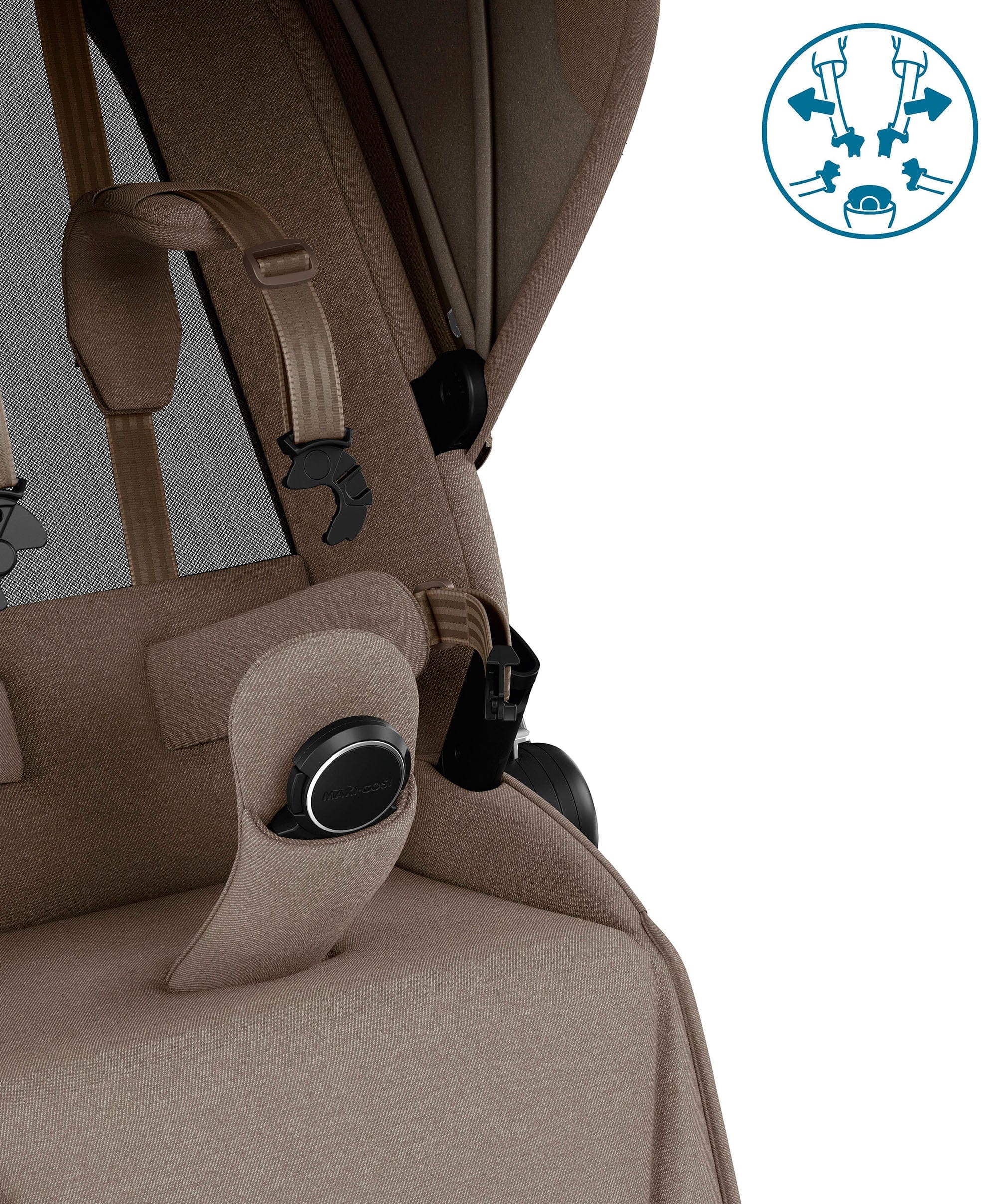 Maxi-Cosi Fame Pushchair Twillic Truffle with Brown Wheels - Image 8