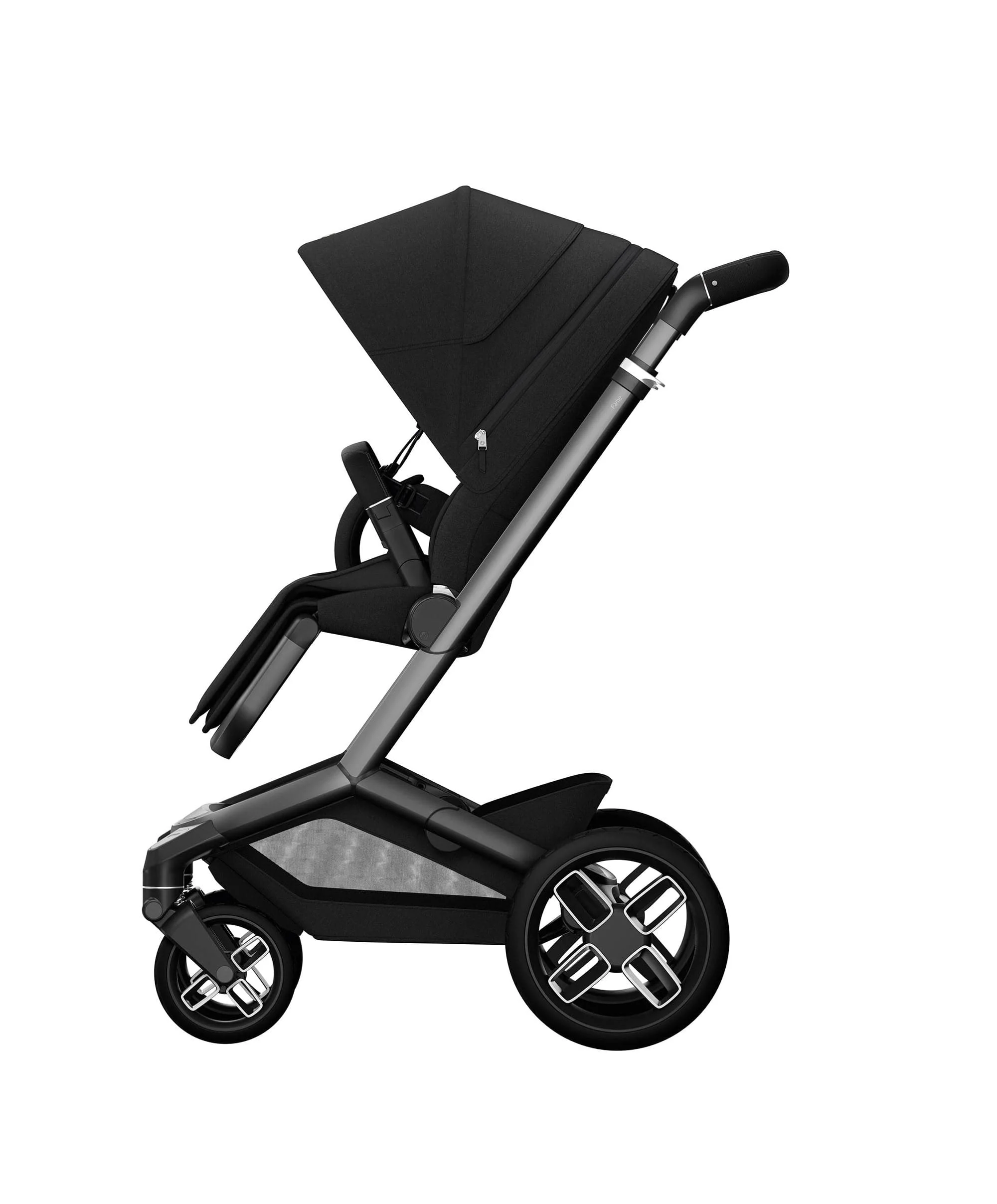 Maxi-Cosi Fame Pushchair & Carrycot - Black with Black Wheels - Image 3