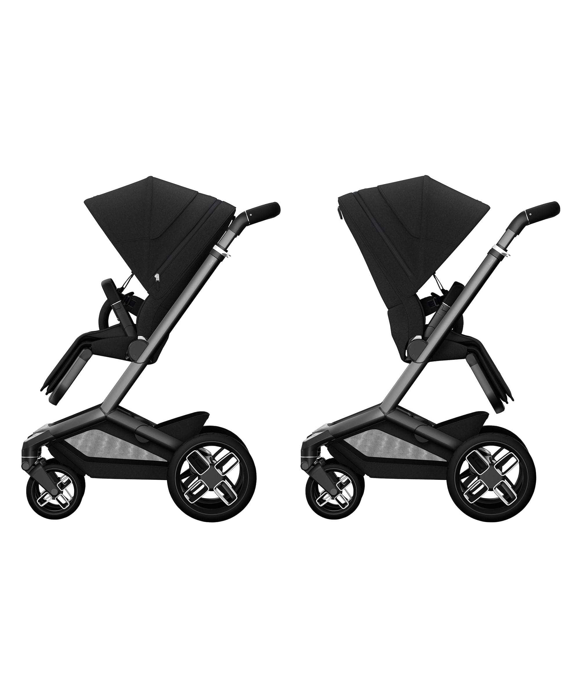 Maxi-Cosi Fame Pushchair & Carrycot - Black with Black Wheels - Image 5