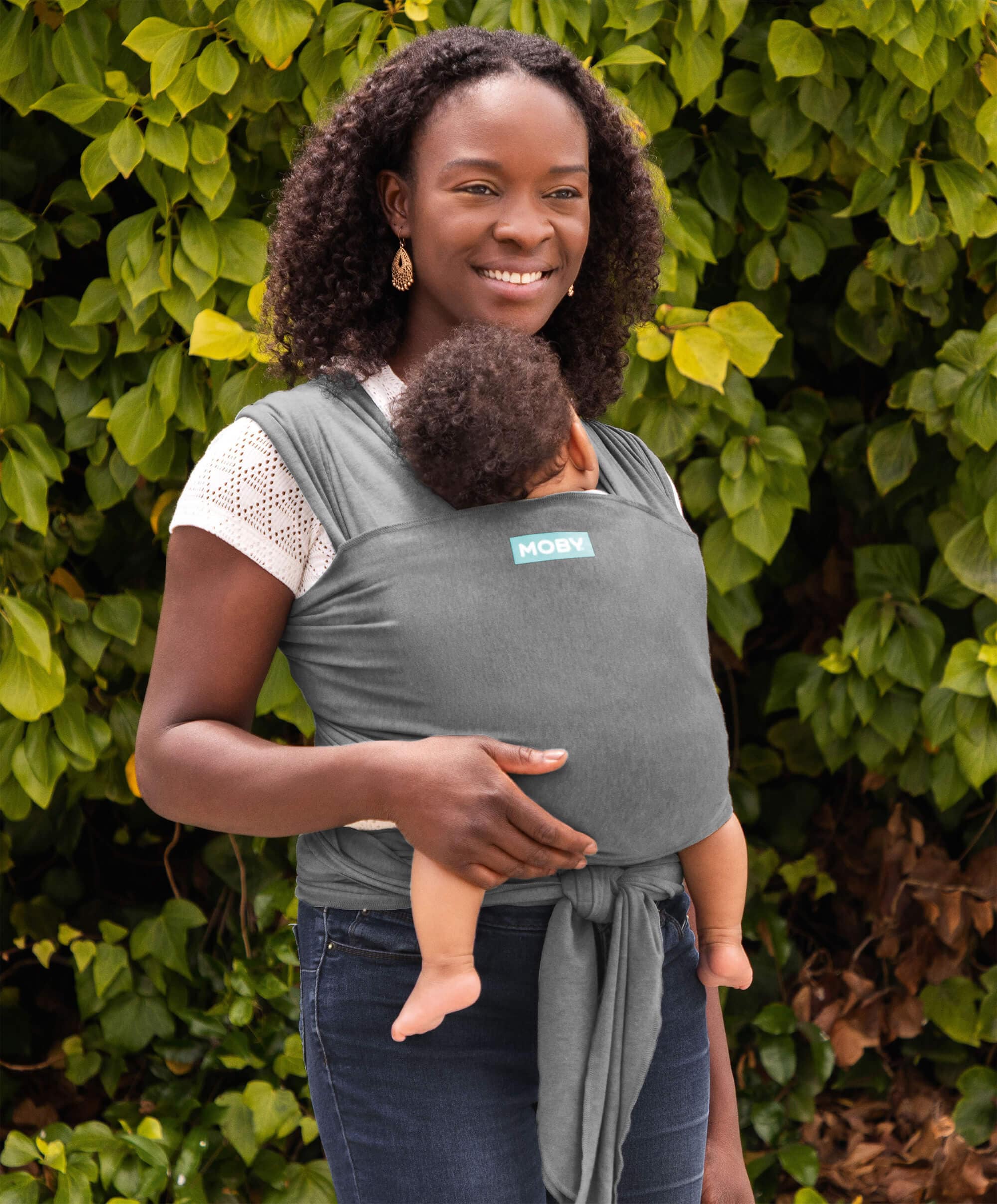 Moby Elements Wrap Baby Carrier - Asphalt - Image 4