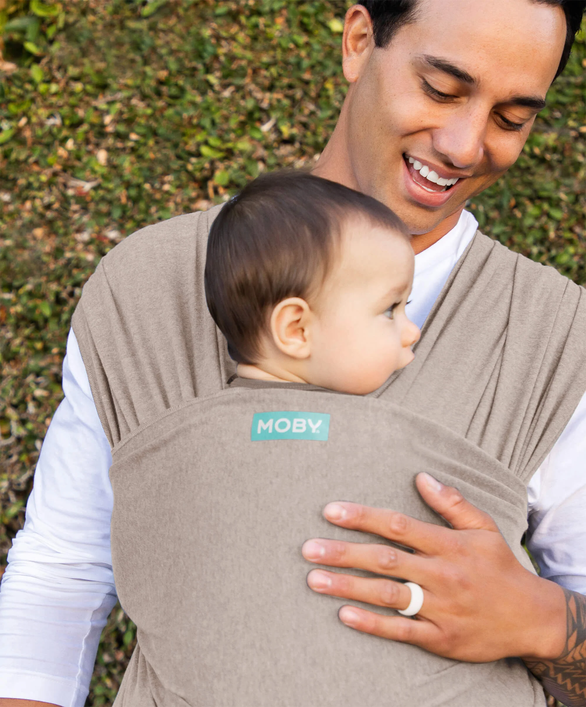 Moby Elements Wrap Baby Carrier - Taupe - Image 2