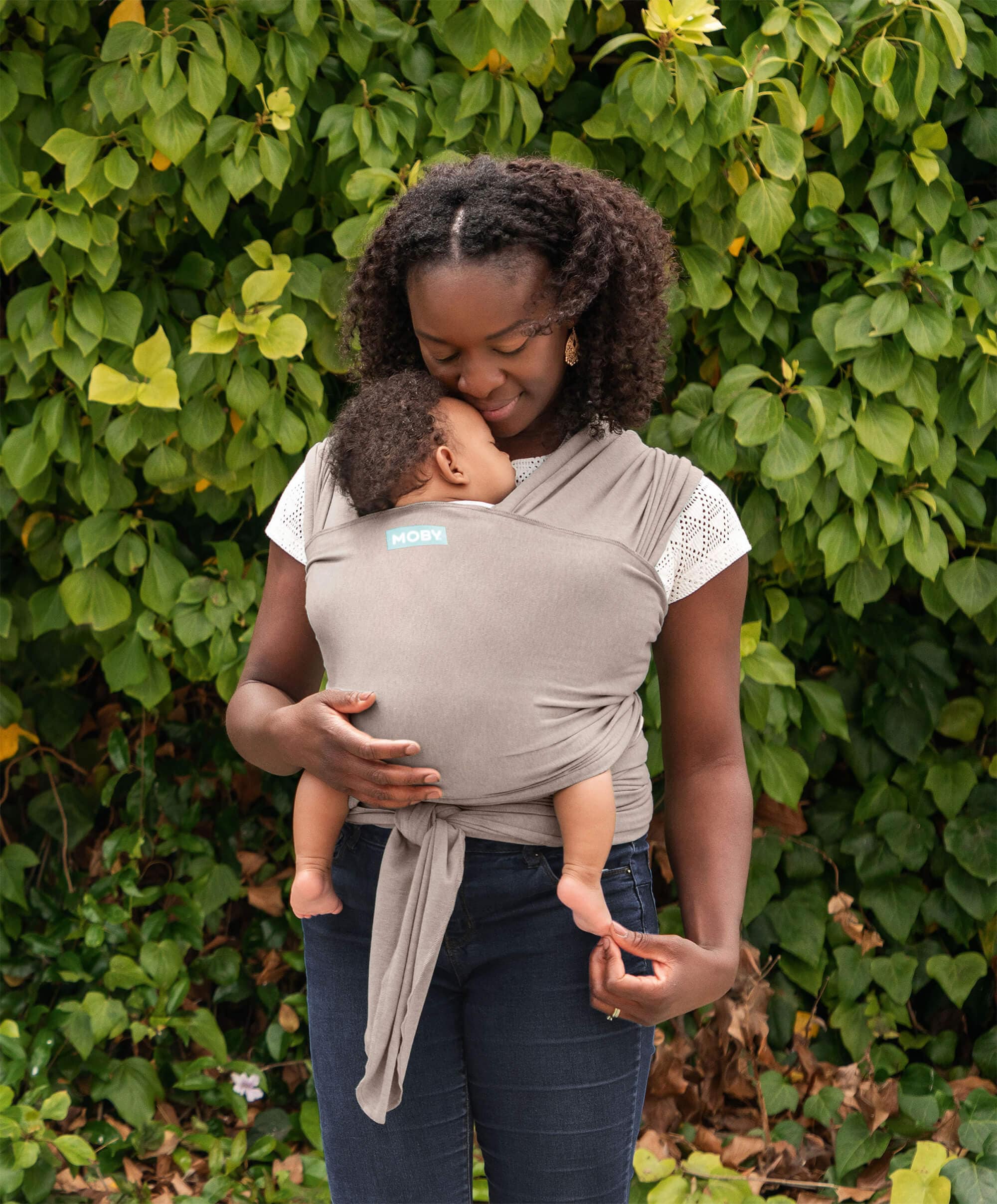 Moby Elements Wrap Baby Carrier - Taupe - Image 3