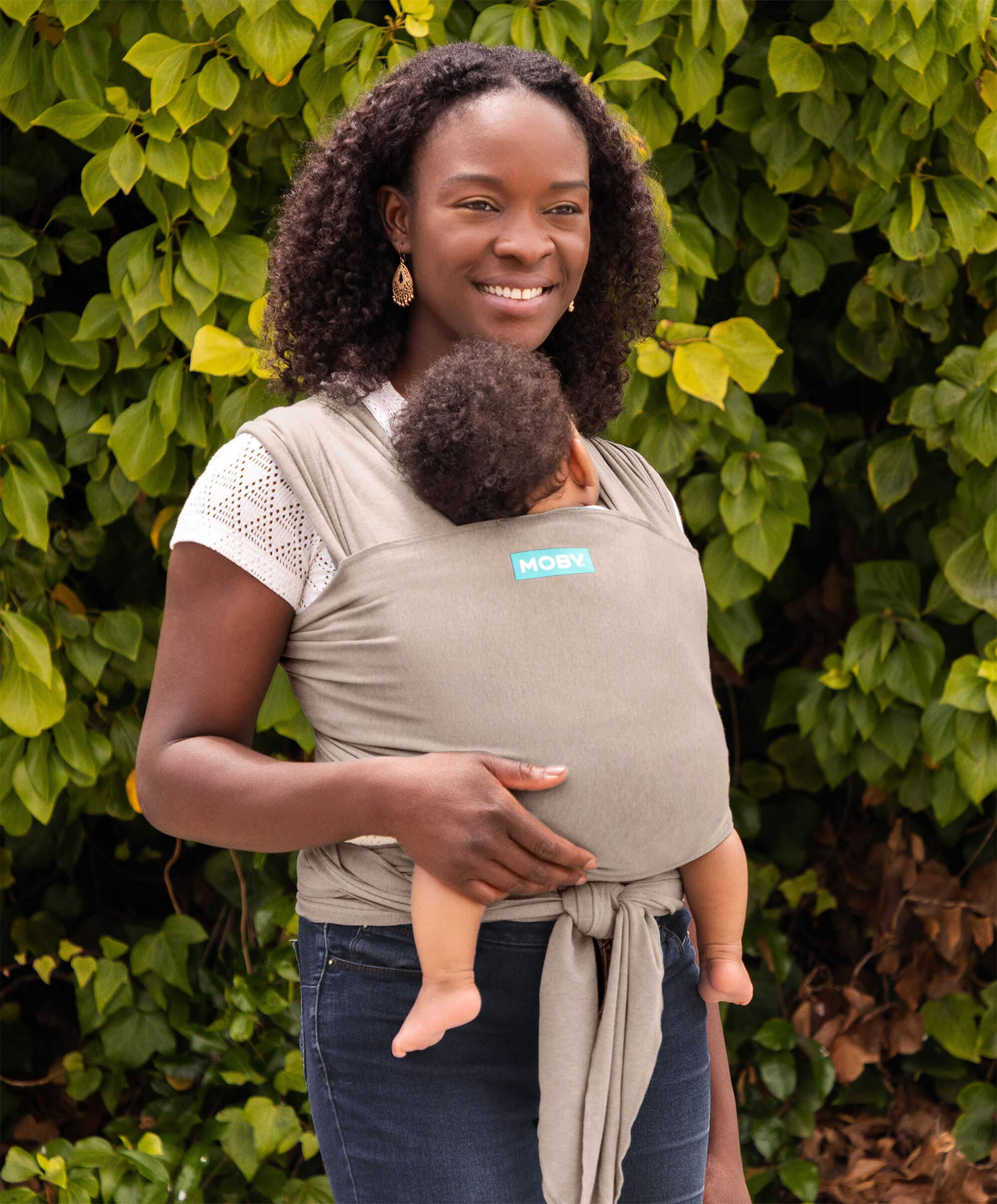 Moby Elements Wrap Baby Carrier - Taupe - Image 4