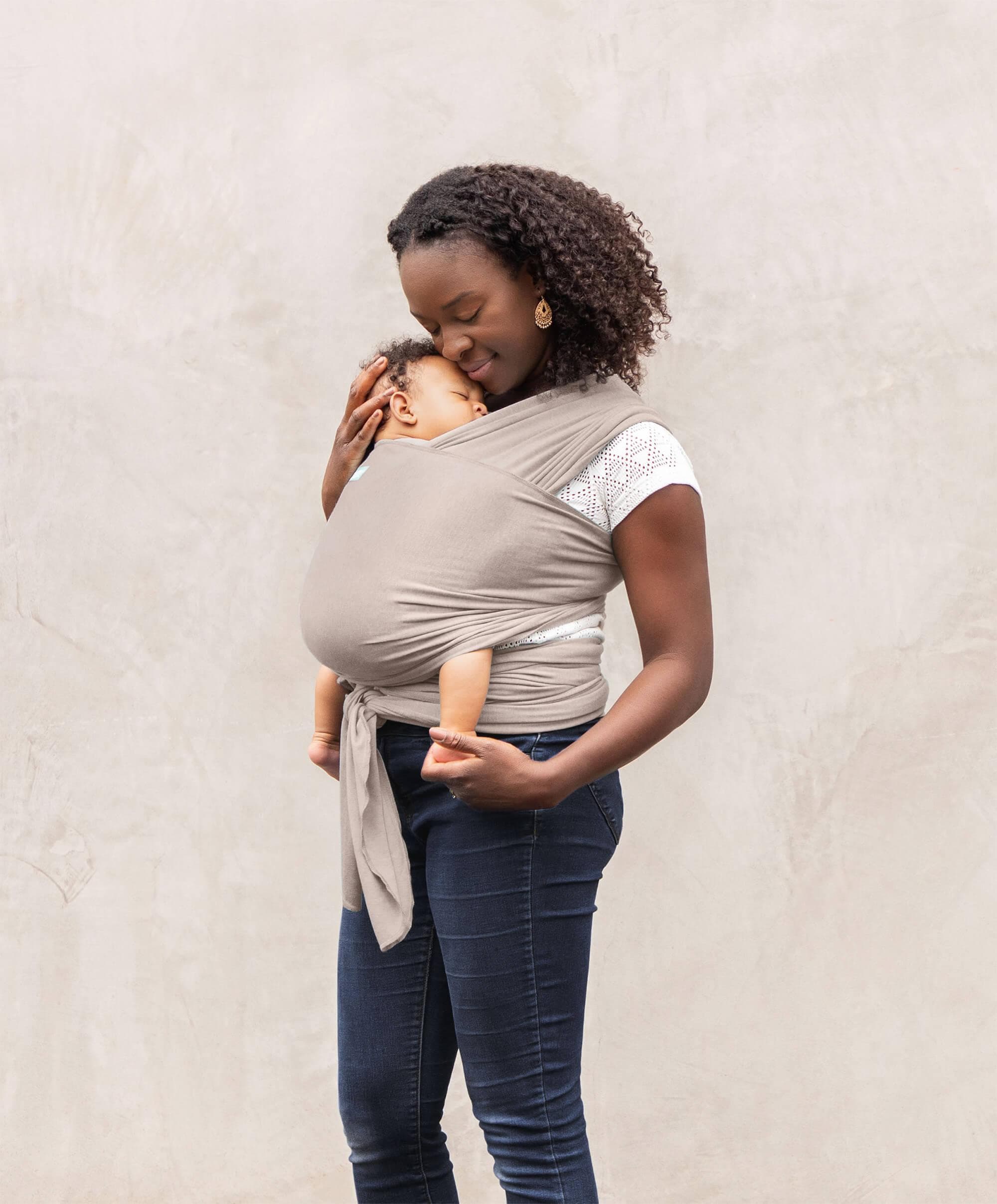Moby Elements Wrap Baby Carrier - Taupe - Image 5