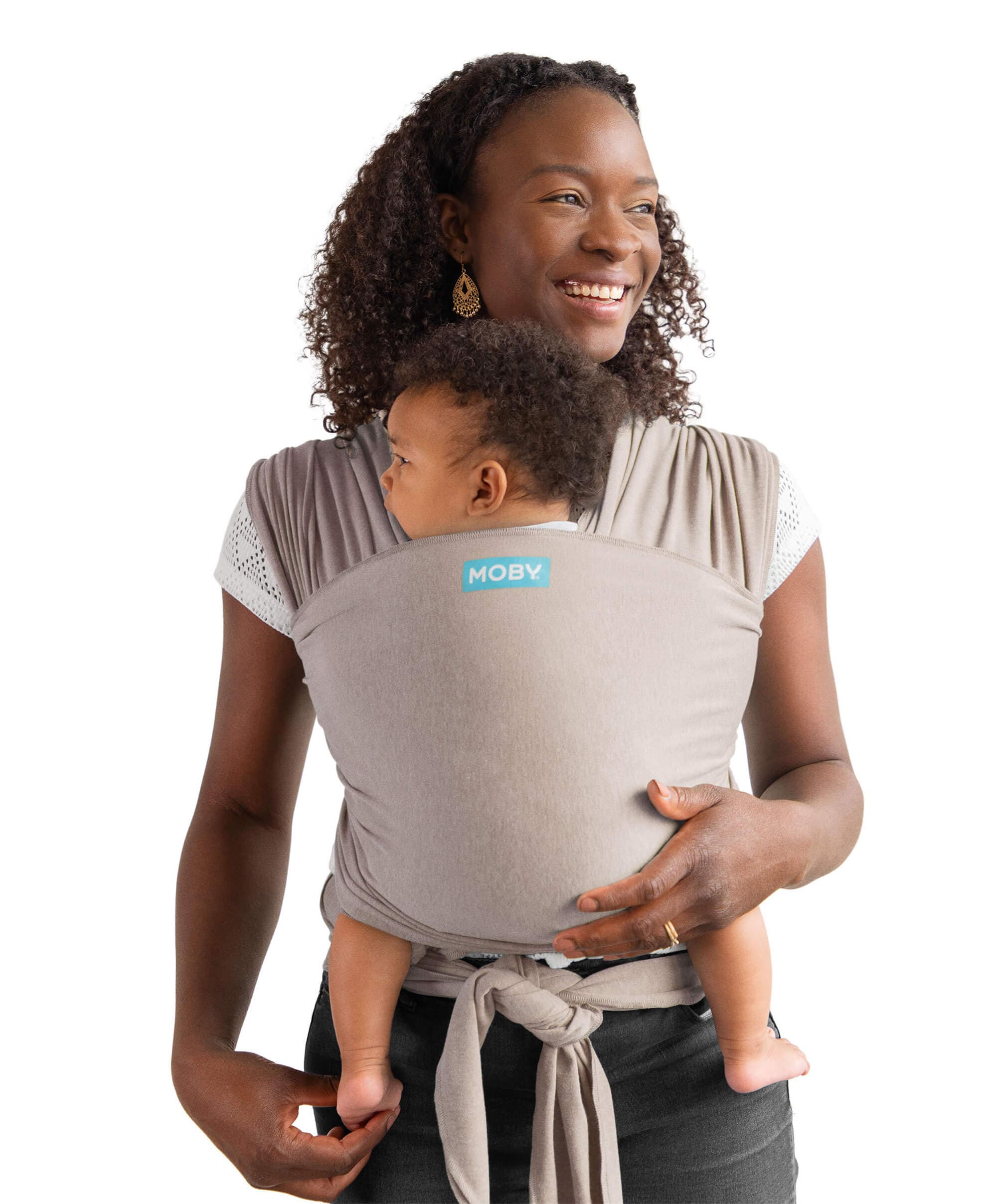 Moby Elements Wrap Baby Carrier - Taupe - Image 8