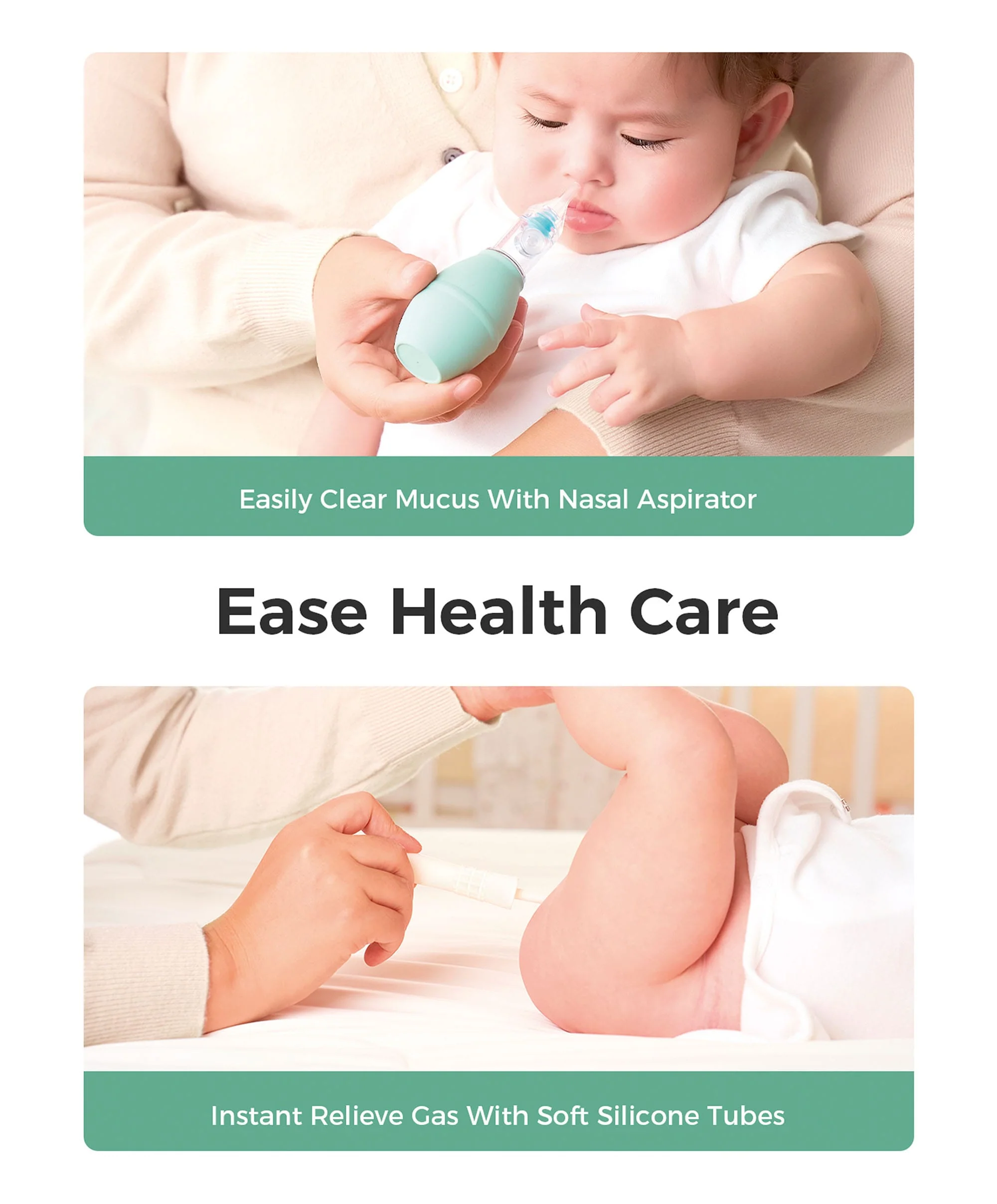 Momcozy Core Baby Kit - White/Green - Image 7