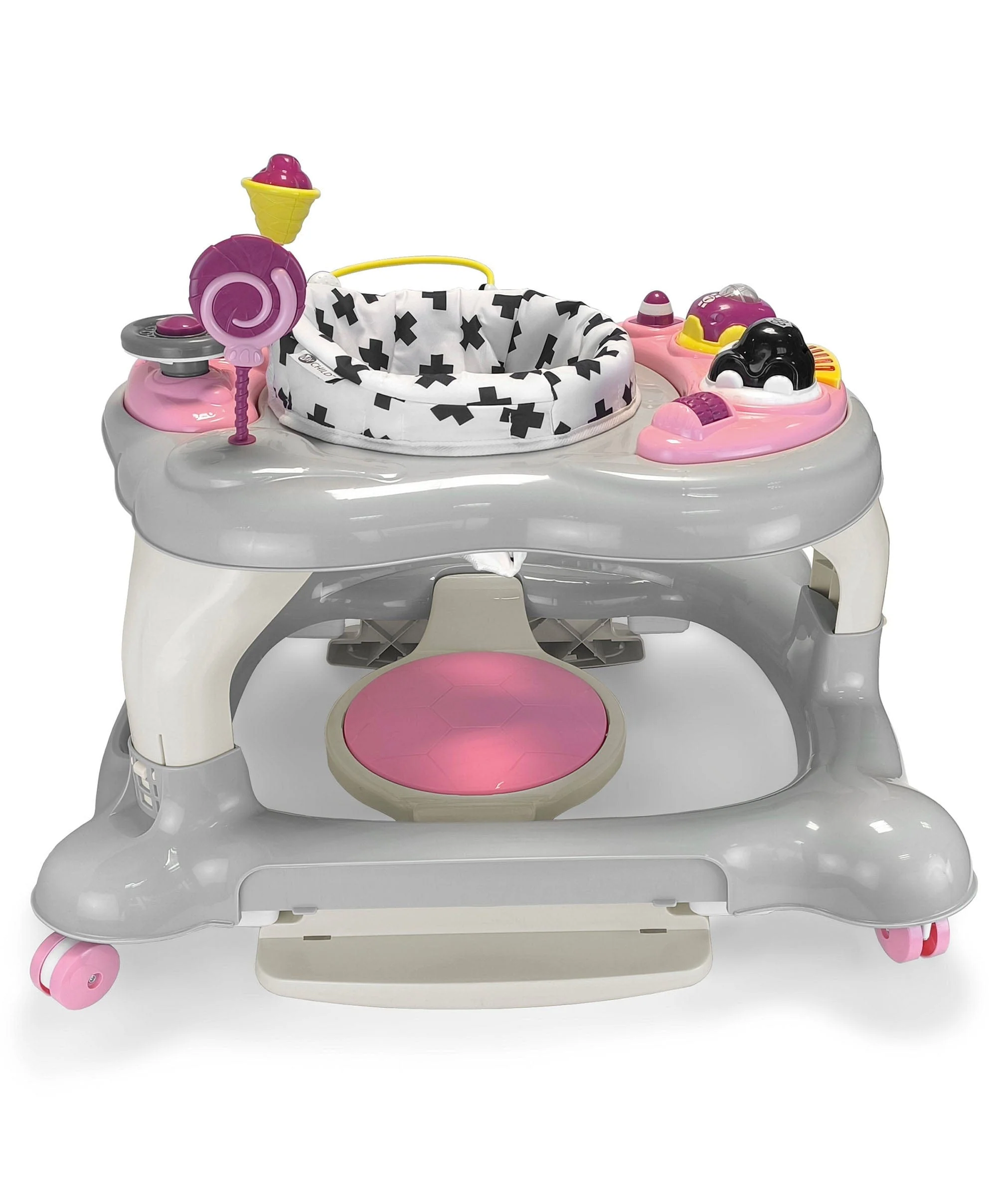 Mychild® Roundabout 4-in-1 Activity Walker, Pink Neutral - Image 2