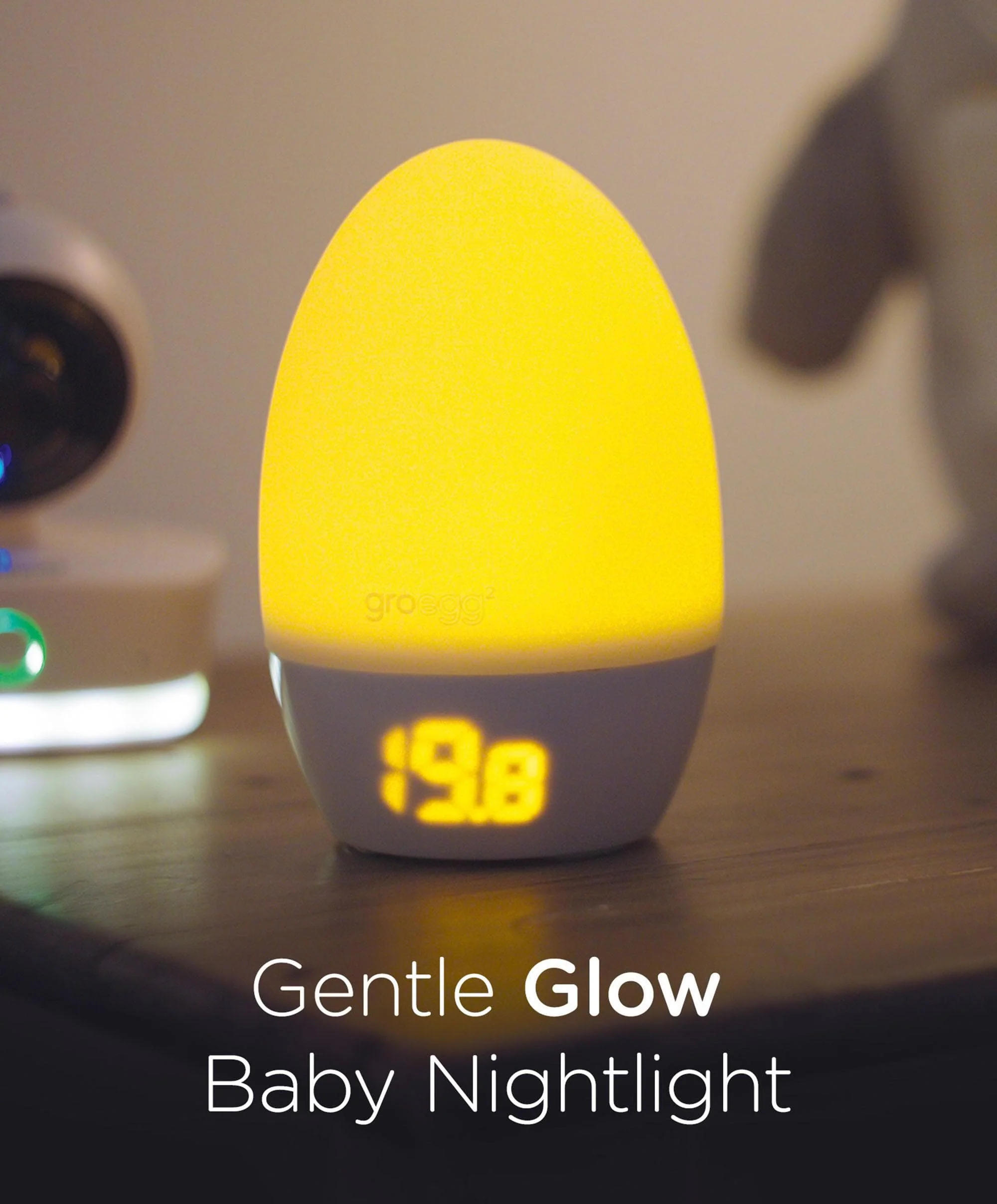 Tommee Tippee Gro Egg 2 Nursery Room Thermometer & Night Light - White - Image 3