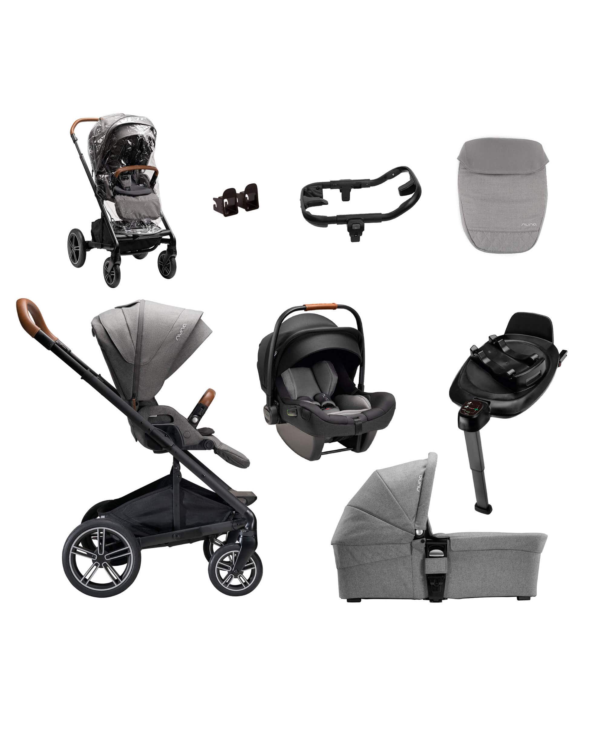 Nuna Mixx Next Generation 5 Piece Pushchair Bundle inc. Pipa Car Seat - Granite - Image 11