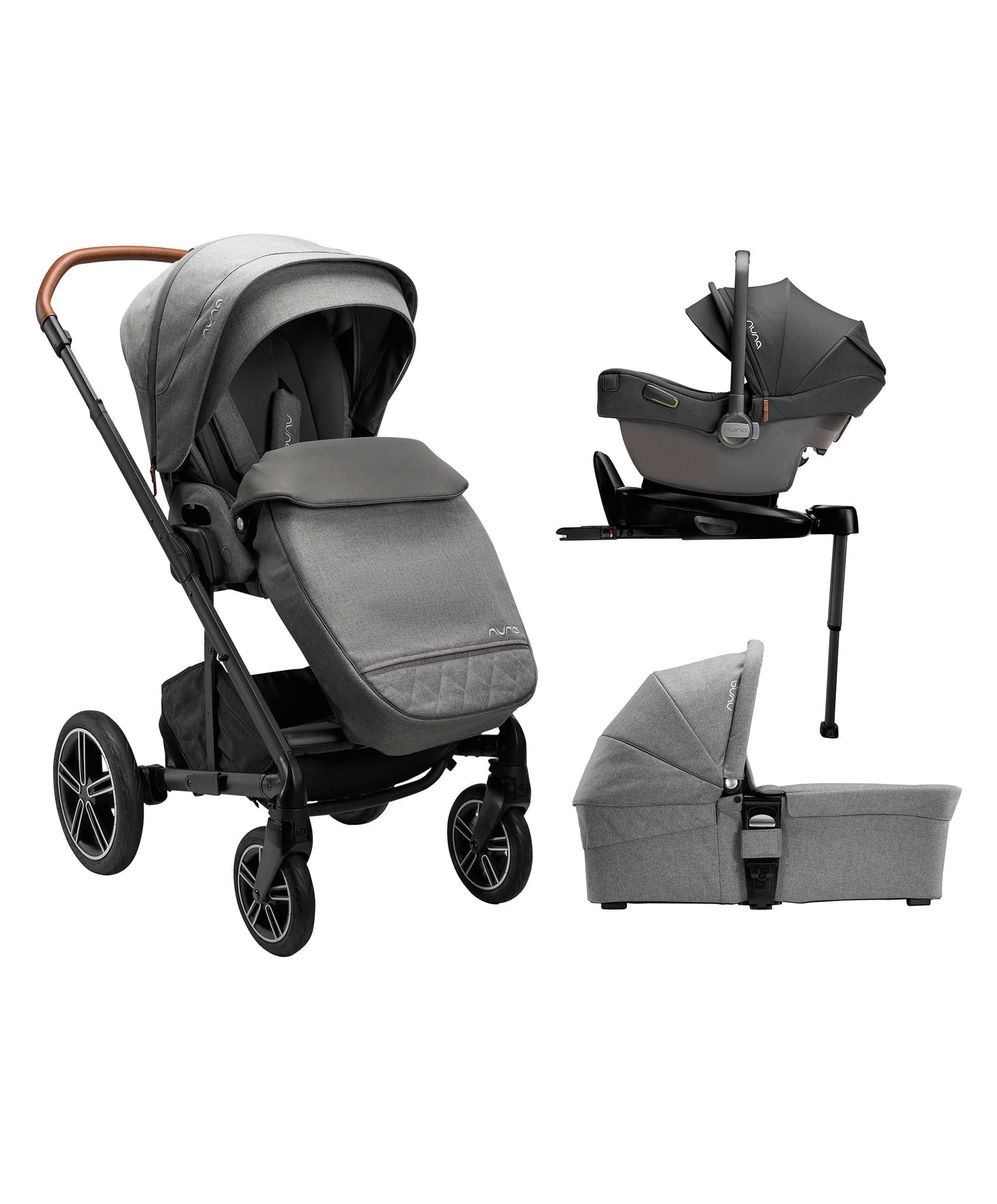 Nuna Mixx Next Generation 5 Piece Pushchair Bundle inc. Pipa Car Seat - Granite - Image 12