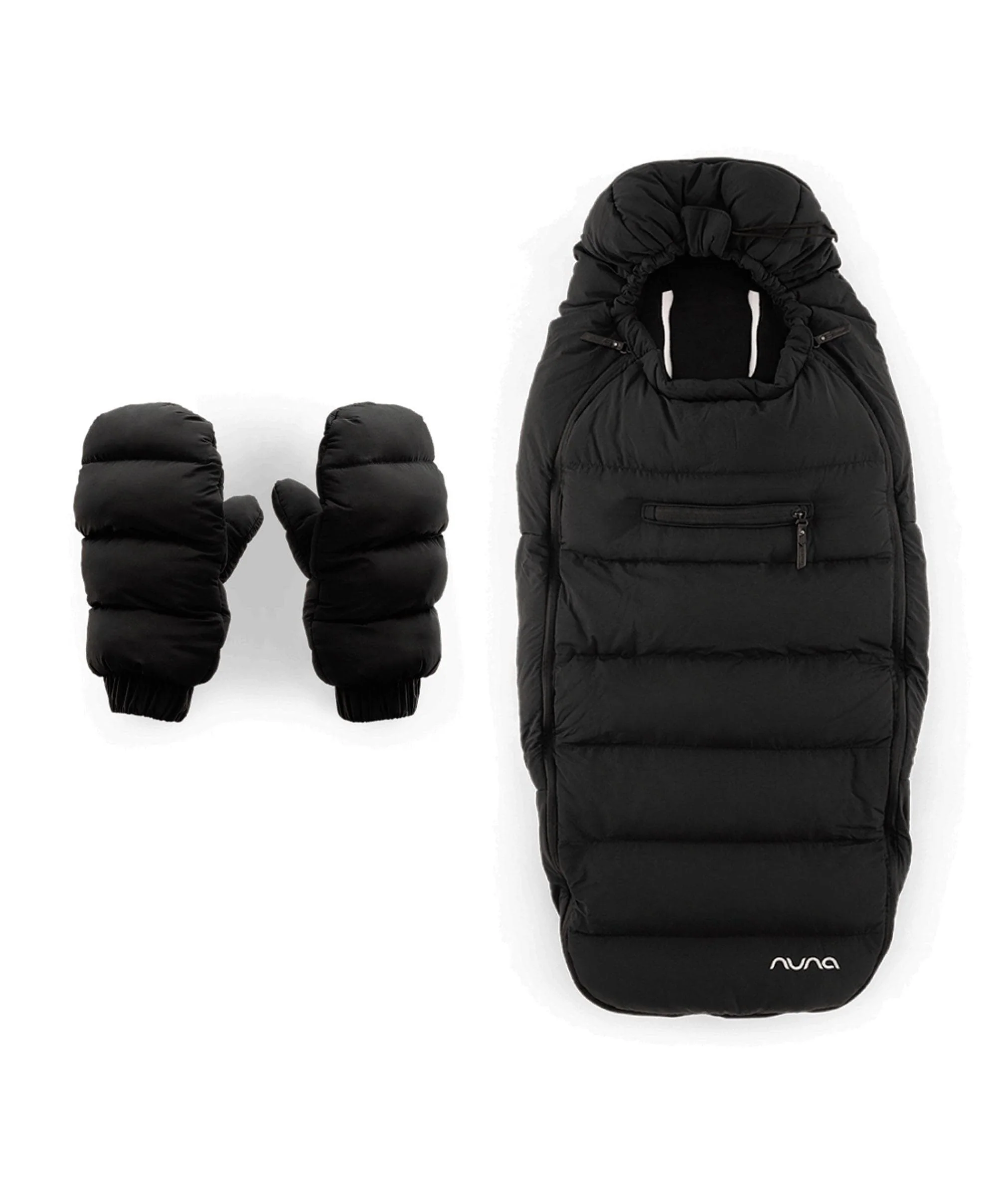 Nuna Winter Strolller Footmuff Set with Gloves & Bag - Caviar