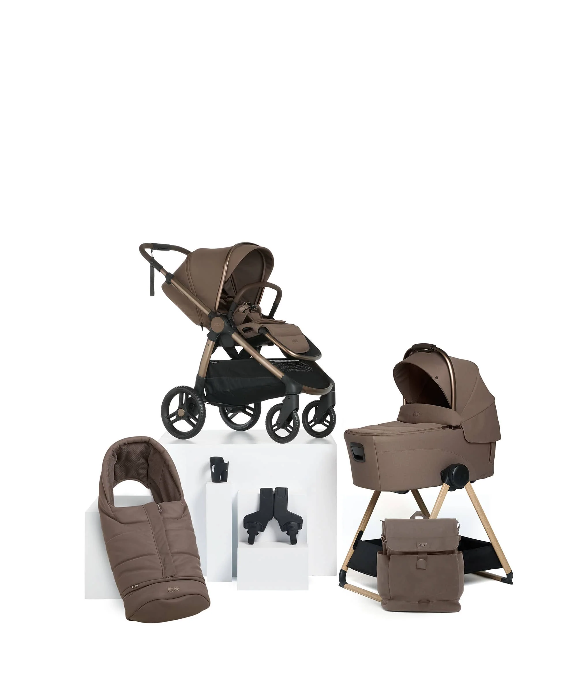 Ocarro 2 Essential Pushchair Bundle  (7 Pieces) - Crema