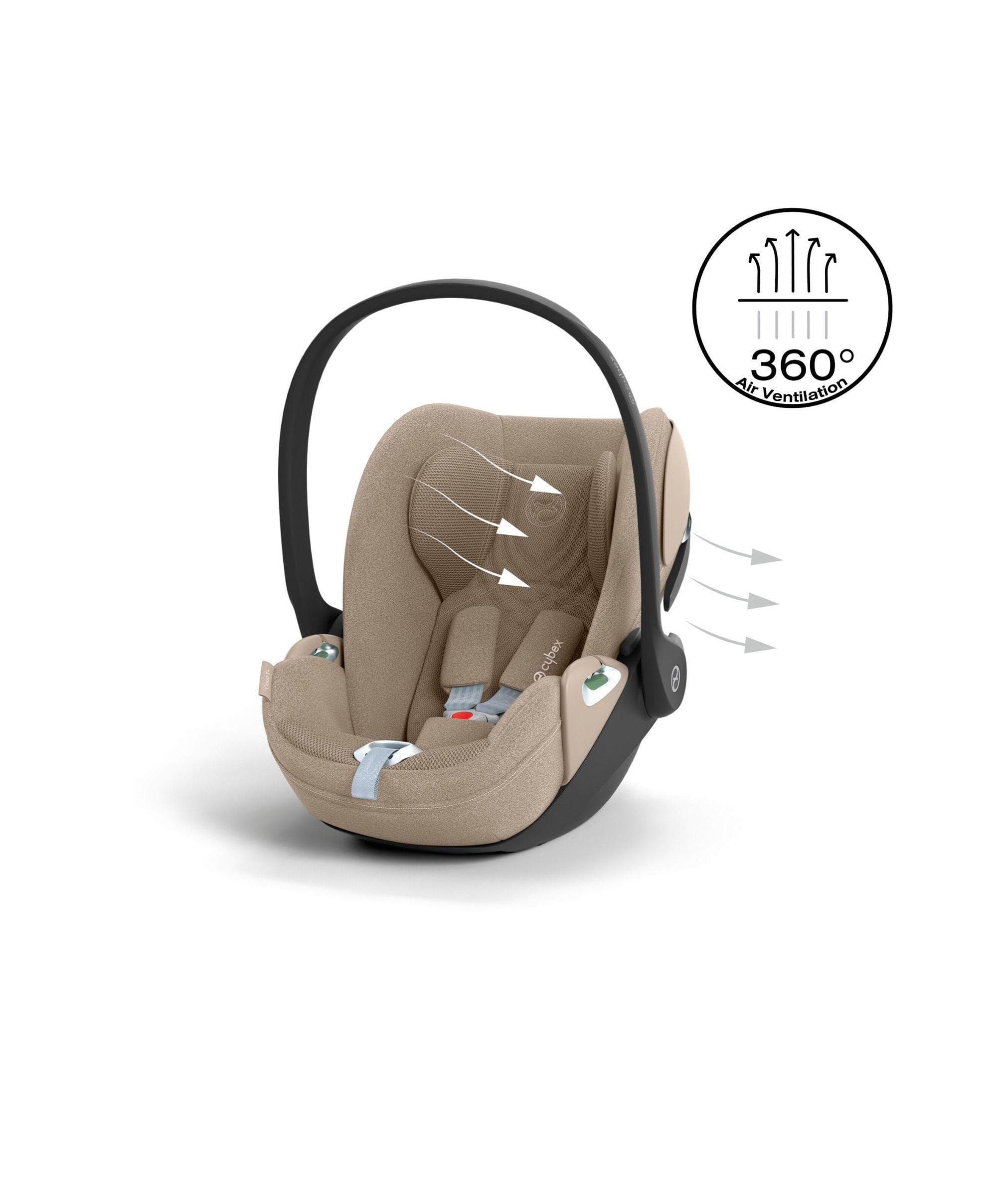 Ocarro 2 Complete Pushchair Bundle with Cybex Cloud T i-Size Rotating Baby Car Seat & Base - (9 Pieces) - Shell/Cozy Beige - Image 8