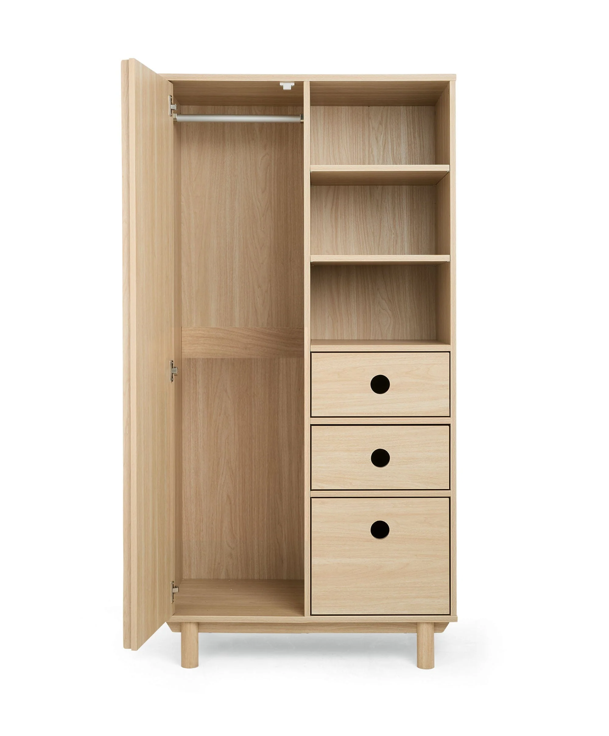 Oska Wardrobe - Oak - Image 10
