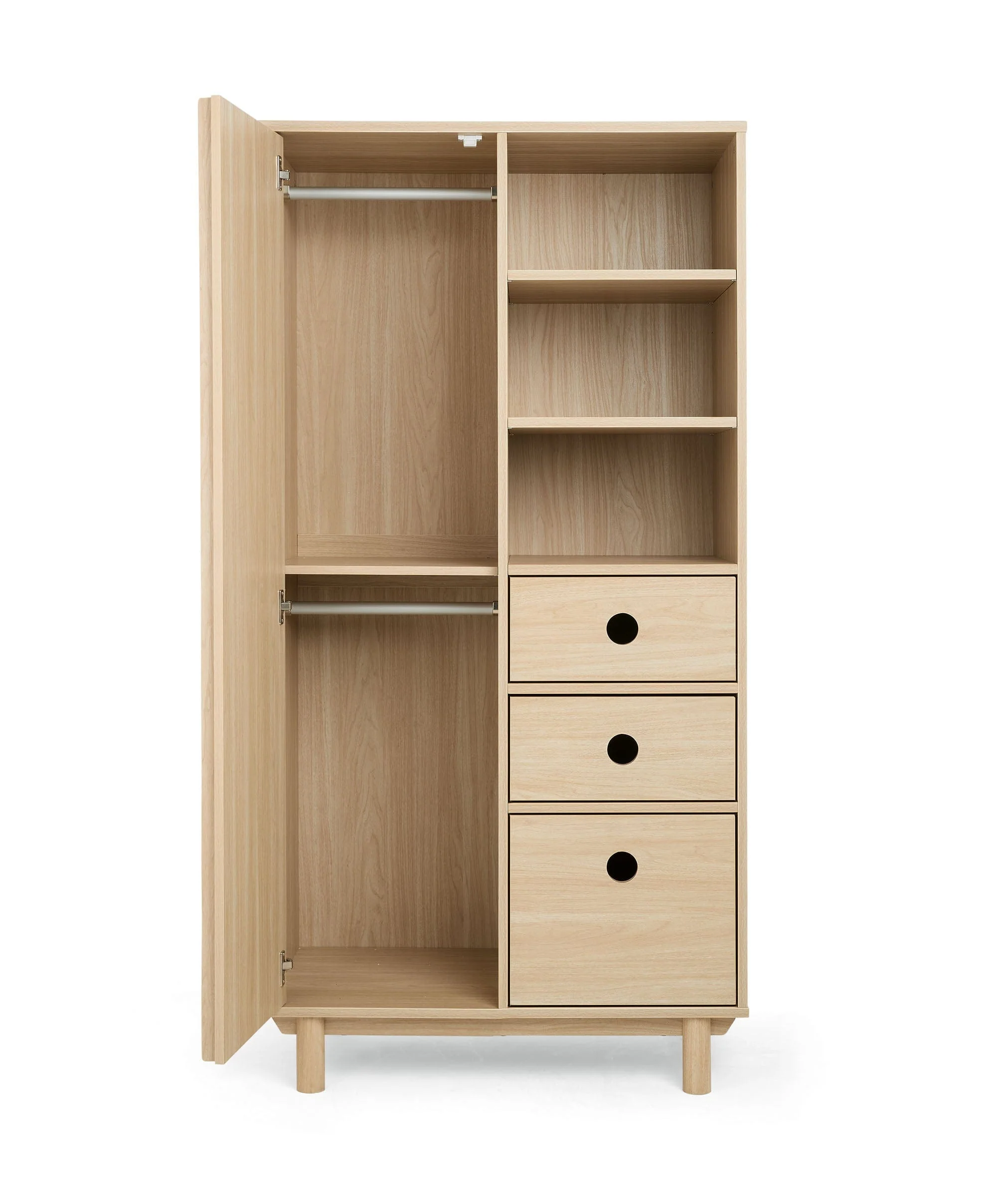 Oska Wardrobe - Oak - Image 11