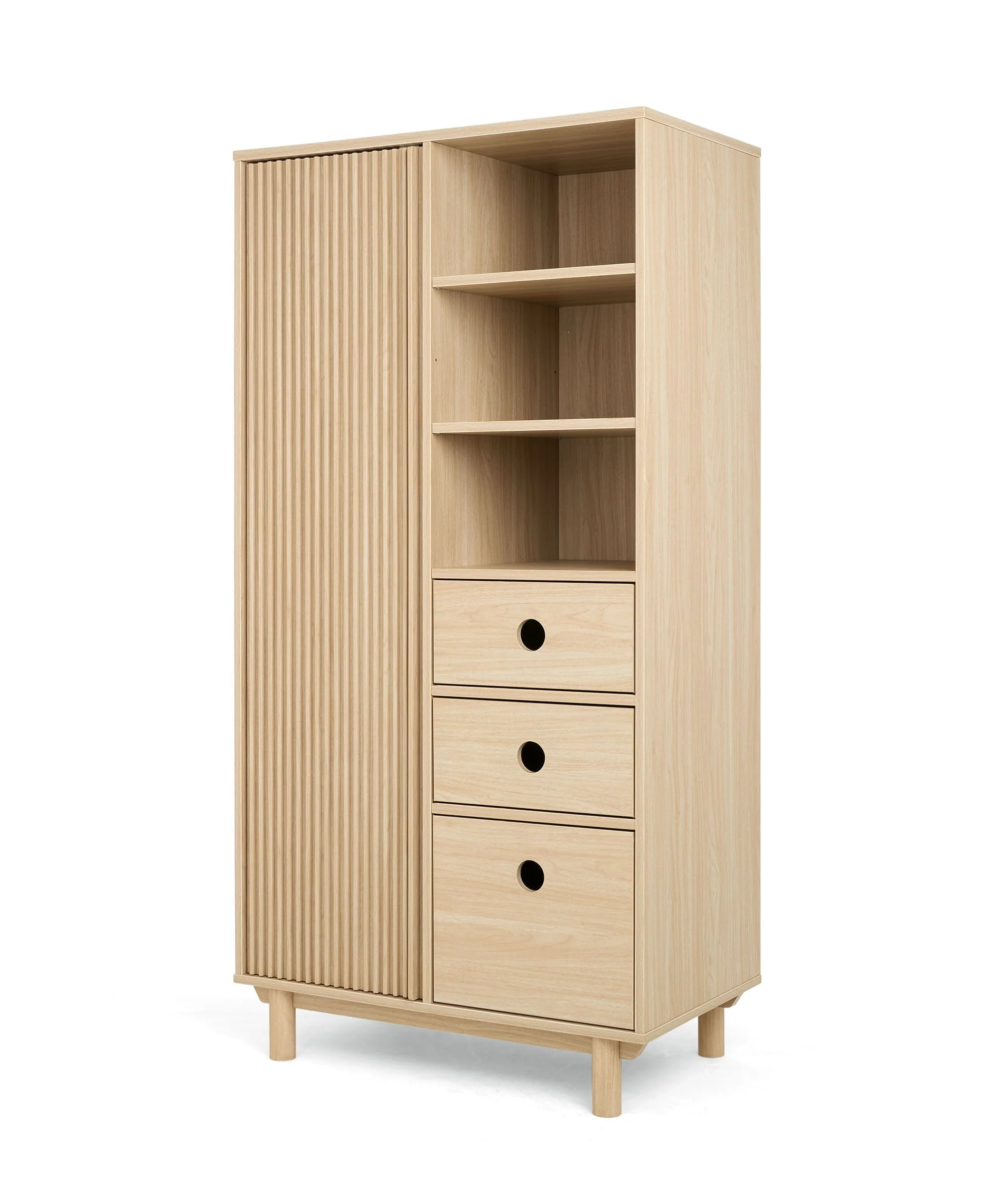 Oska Wardrobe - Oak - Image 6
