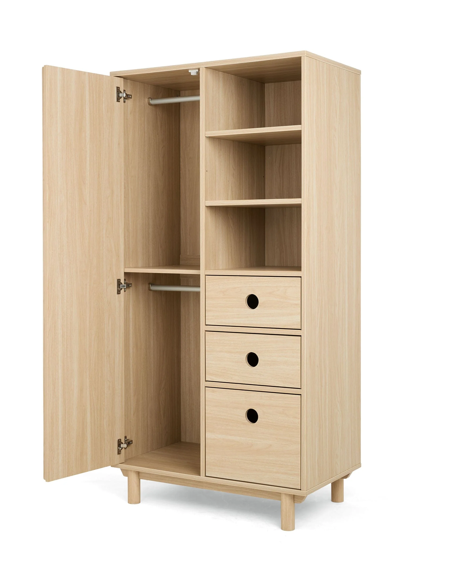 Oska Wardrobe - Oak - Image 9
