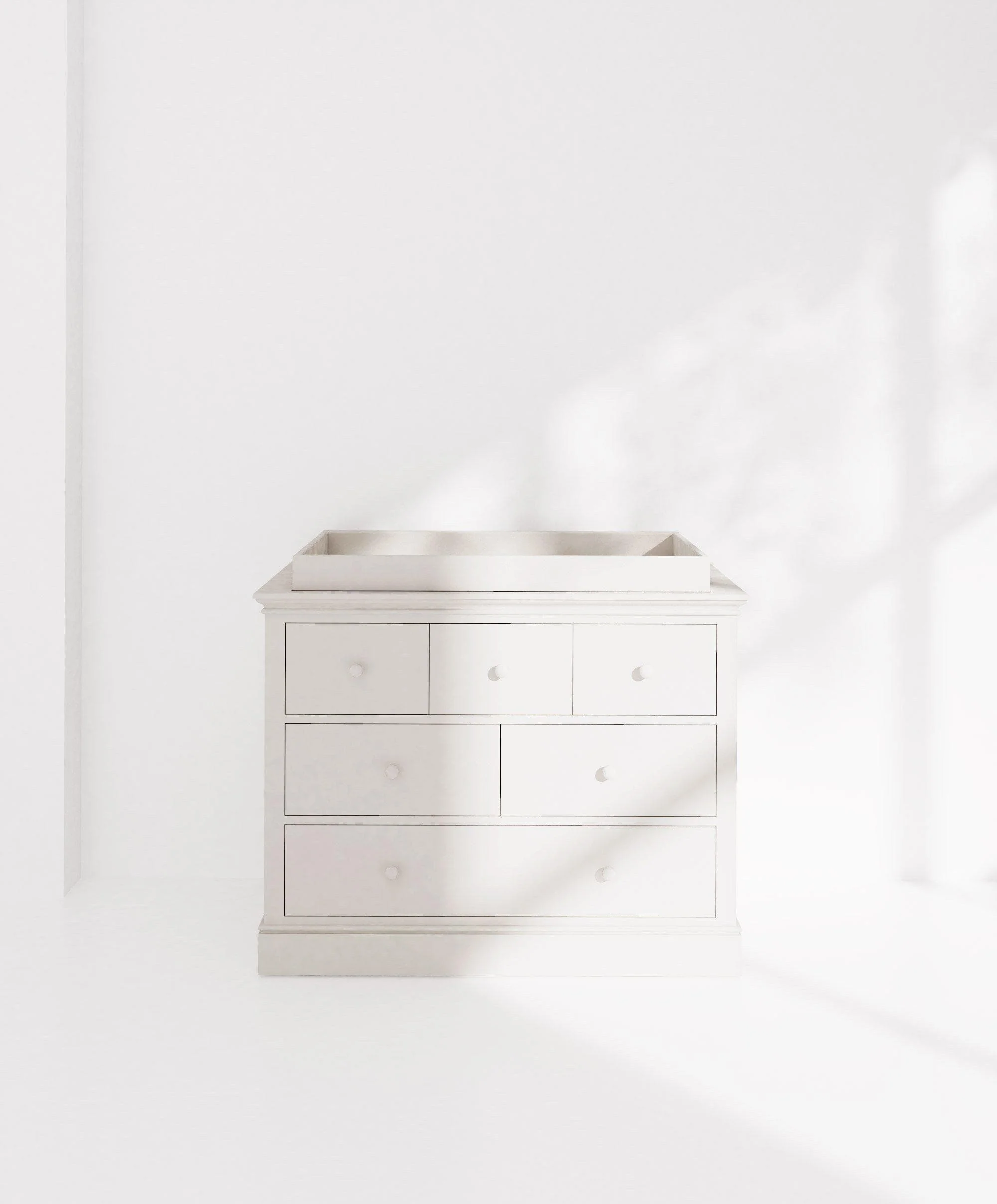 Oxford Nursery Bundle with Lua Bedside Crib (6 Piece) – White - Image 13
