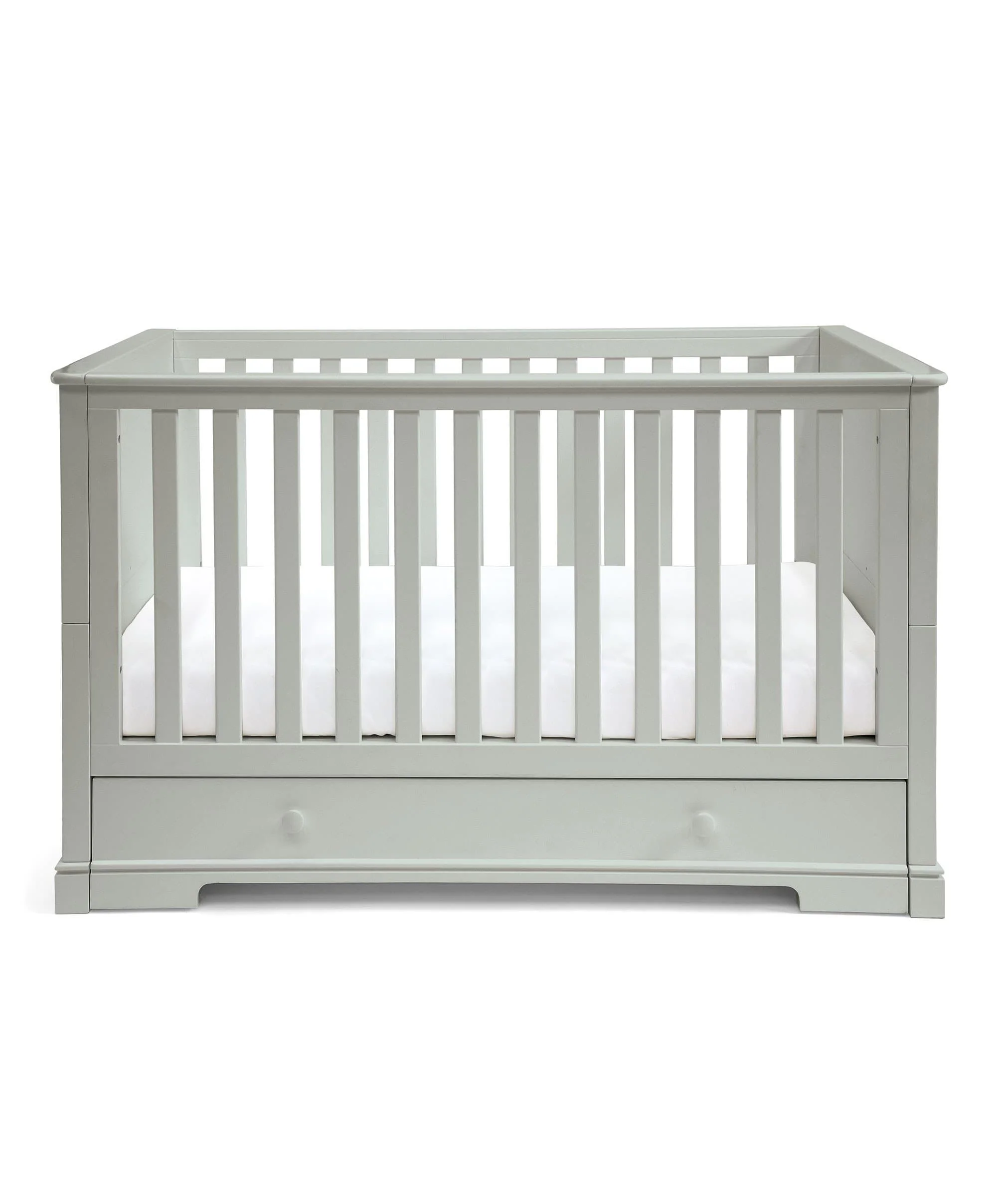 Oxford 2 Piece Nursery Furniture Set with Cotbed and Wardrobe - Stone Grey - Image 7