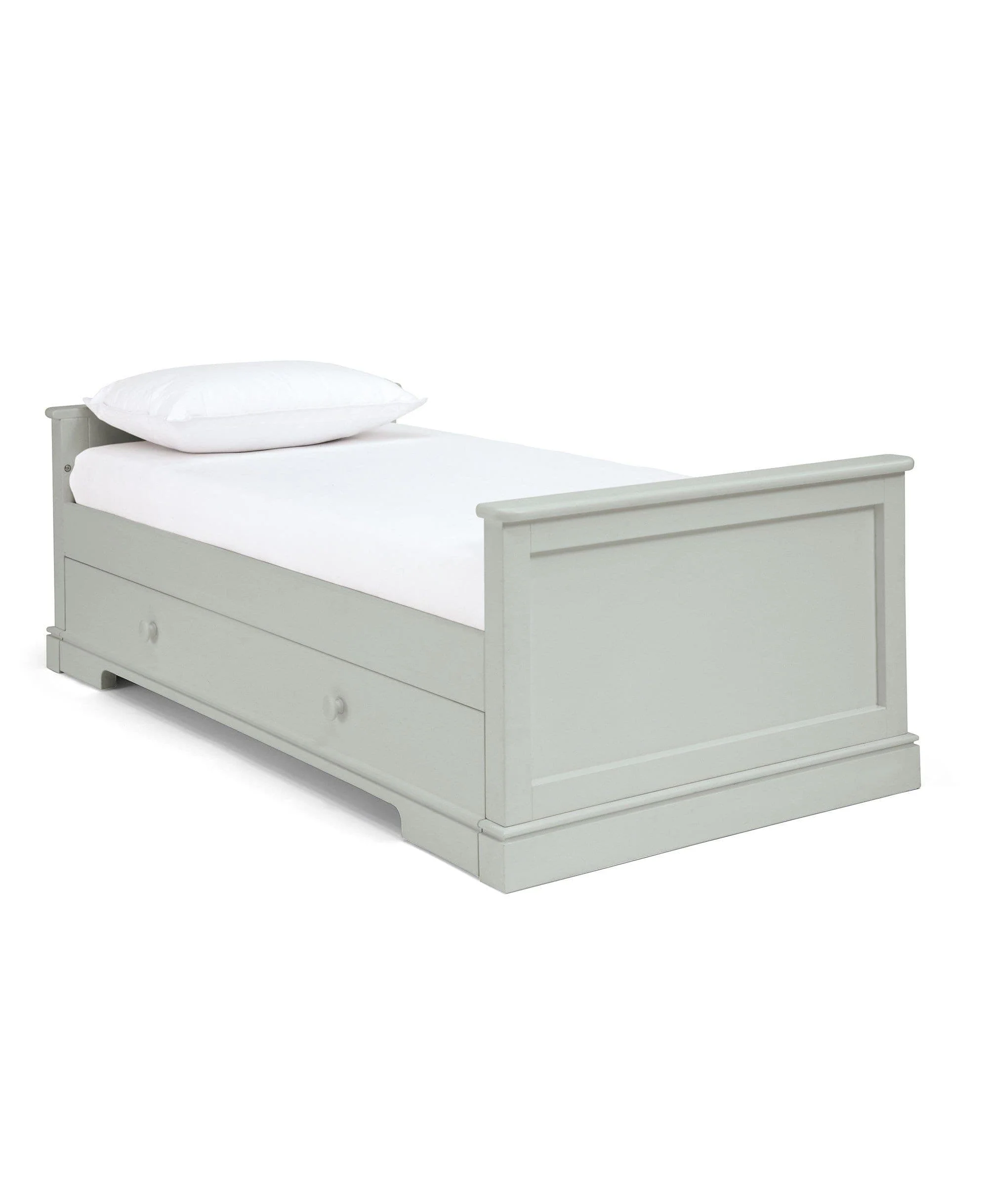 Oxford 2 Piece Nursery Furniture Set with Cotbed and Wardrobe - Stone Grey - Image 9