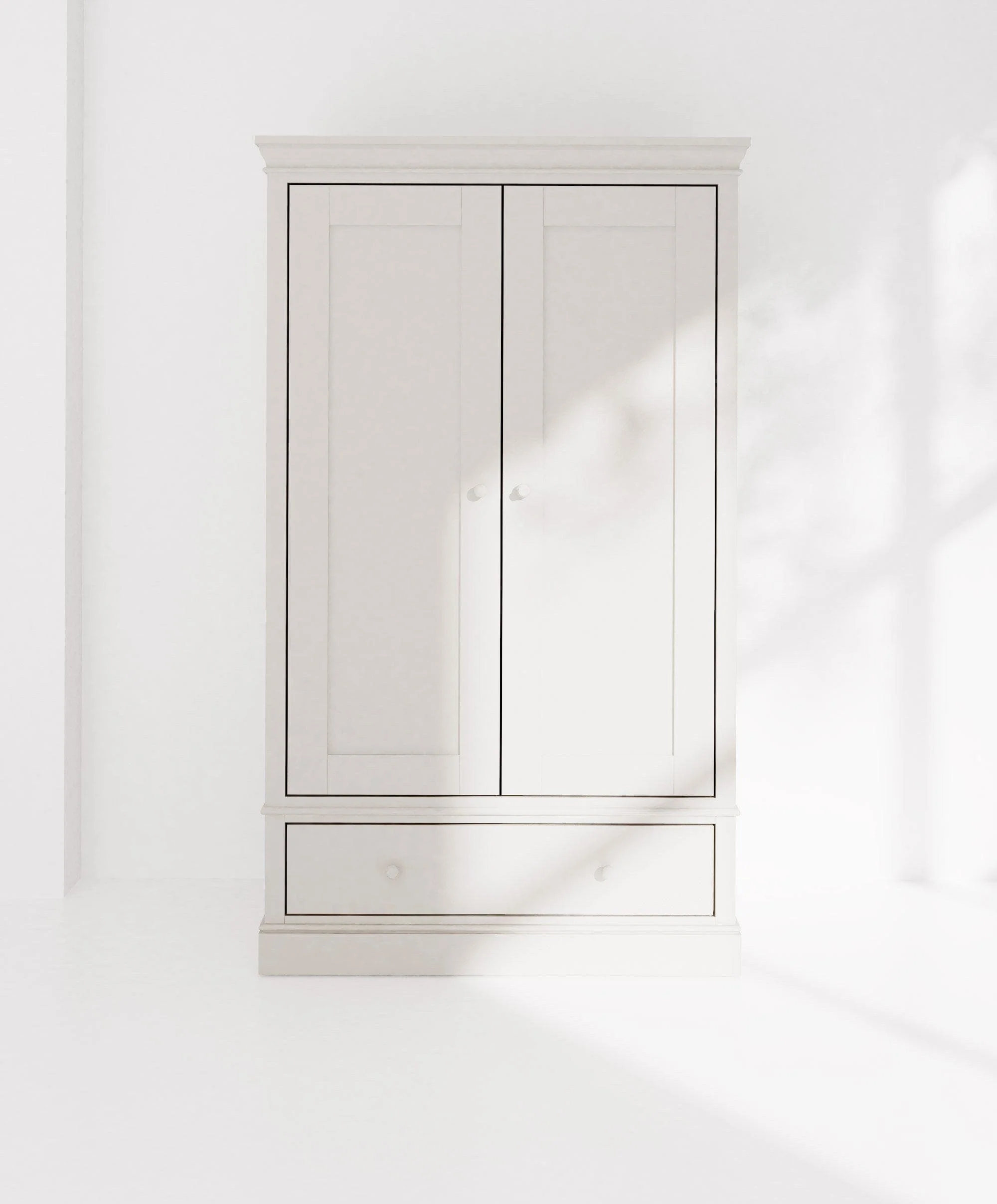 Oxford Nursery Wardrobe with Storage Drawer - White - Image 4