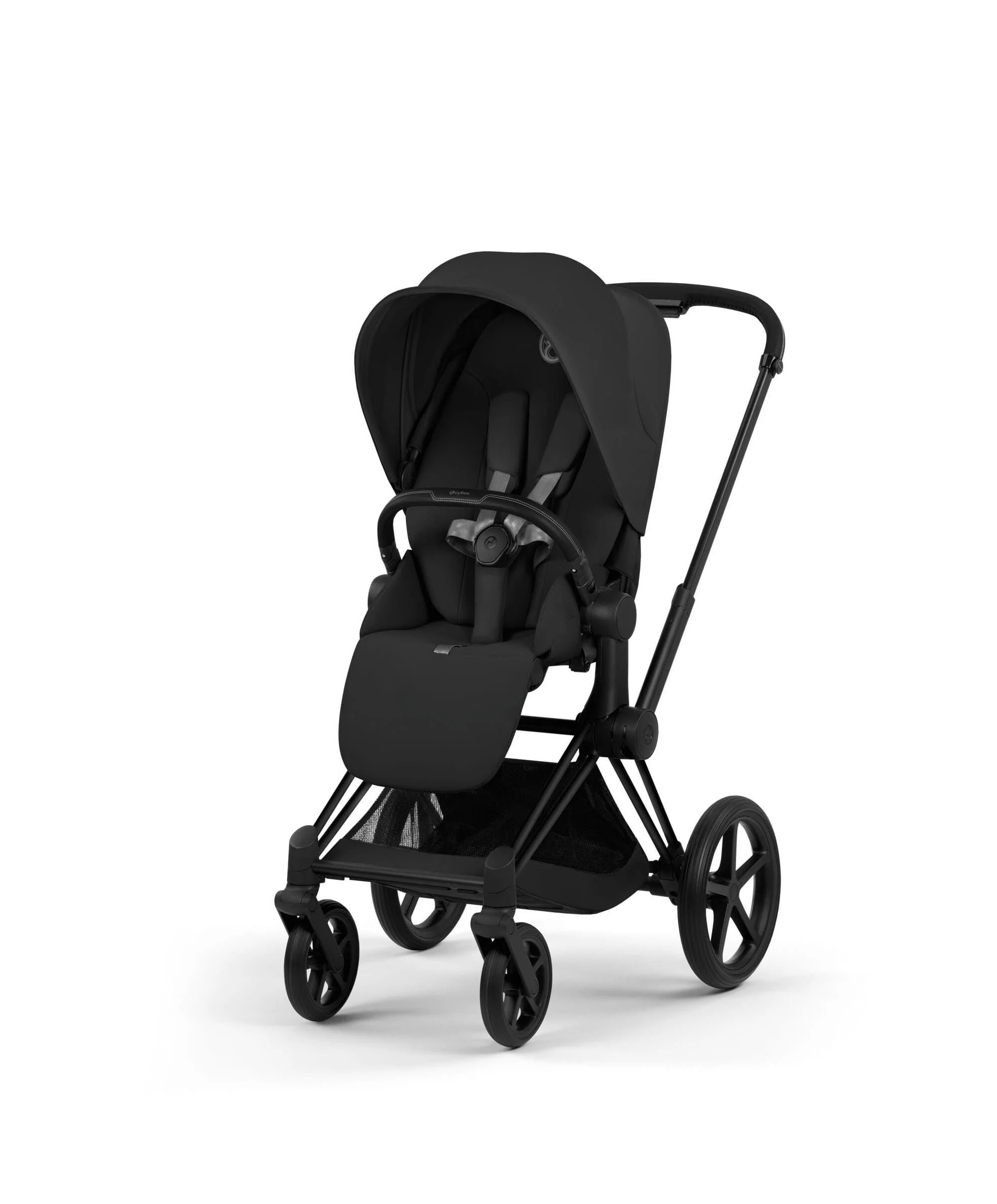 Cybex Priam Pushchair & Carrycot Bundle with Cybex Cloud T i-Size Rotating Baby Car Seat & Base - Sepia Black - Image 2