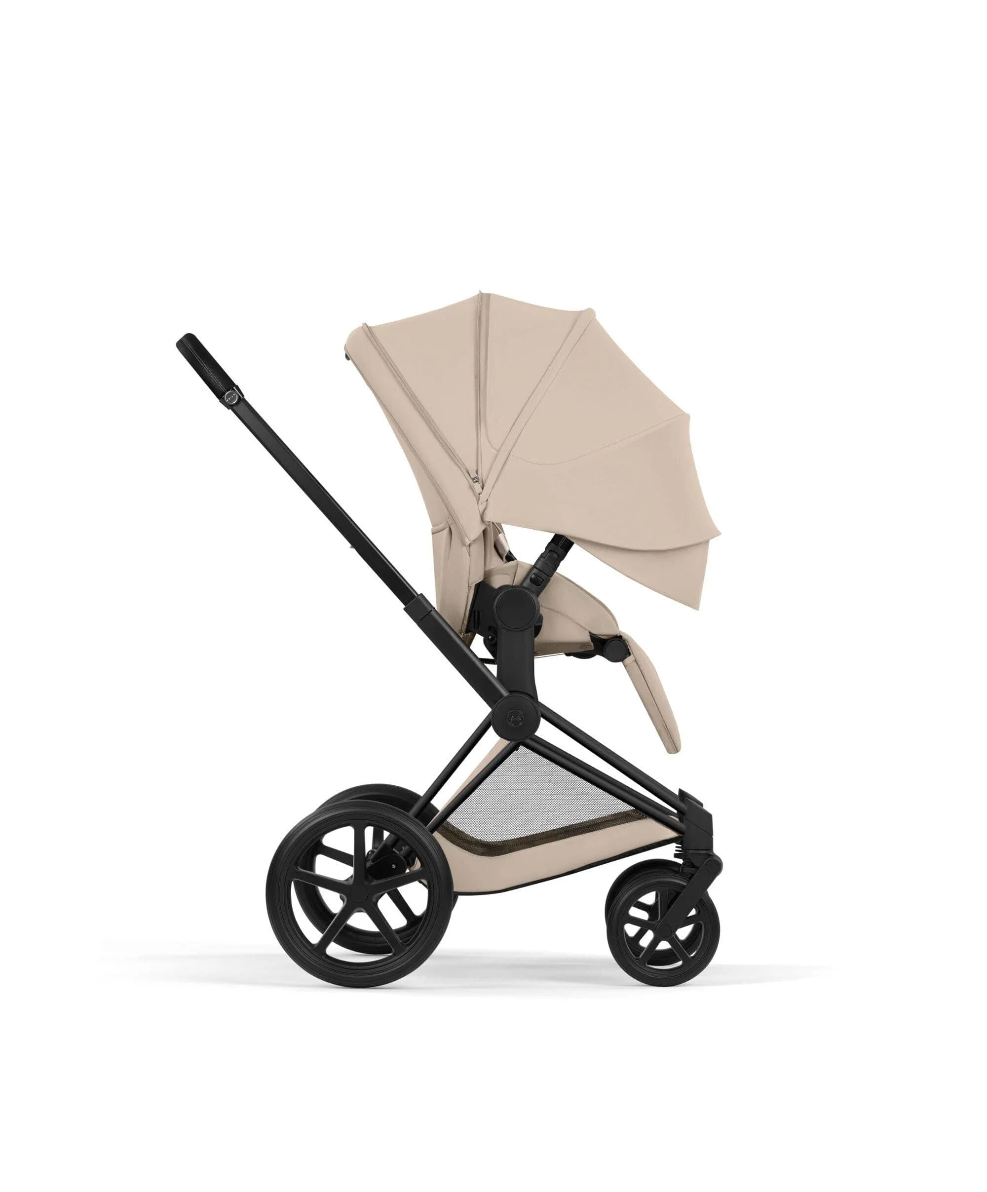 Cybex Priam Pushchair & Carry Cot Bundle With Cybex Cloud T Plus Car Seat & Base - Cozy Beige - Image 4