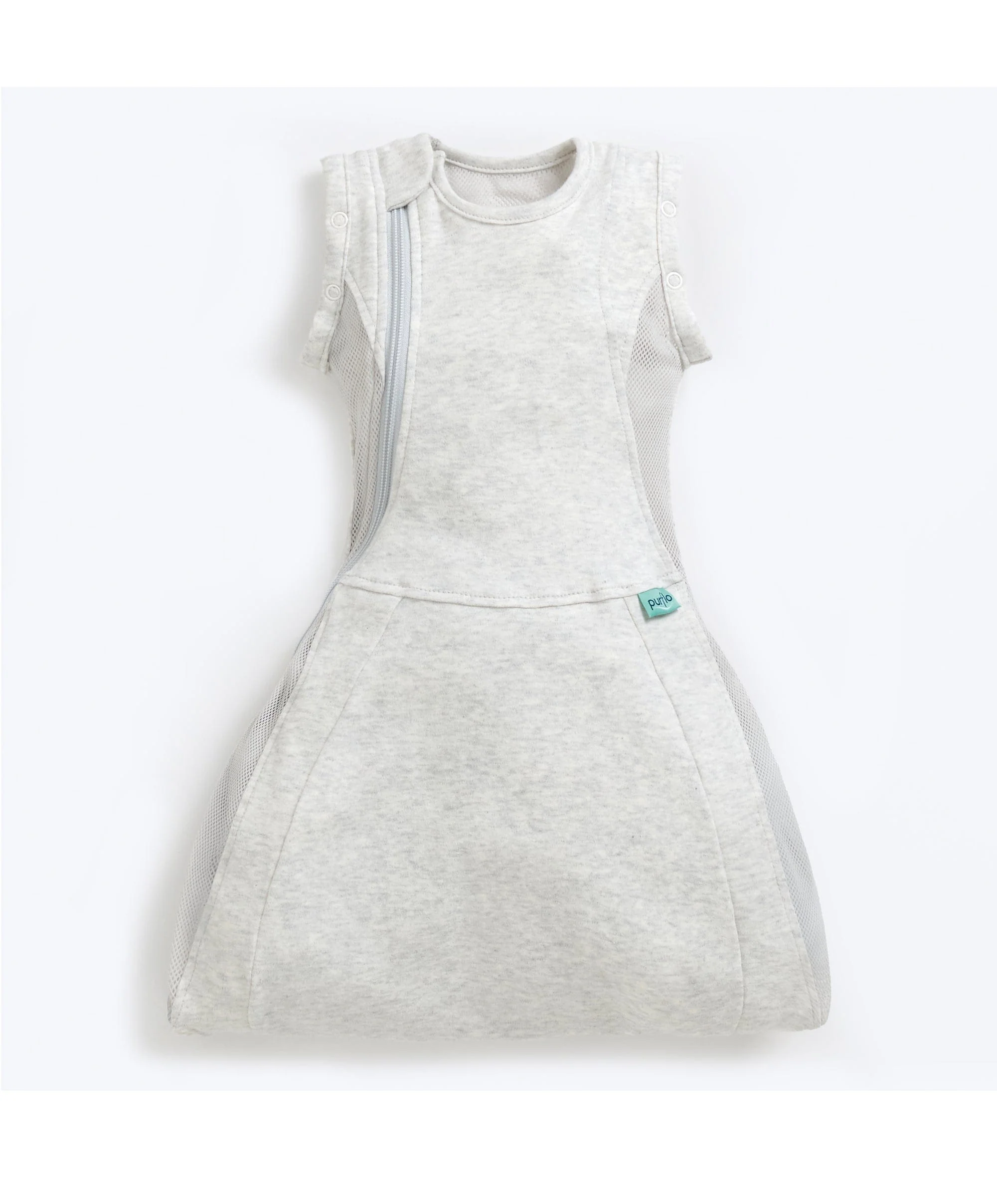 Purflo Swaddle to Sleep Bag 0-4 Months (0.5 Tog) - Minimal Grey - Image 3