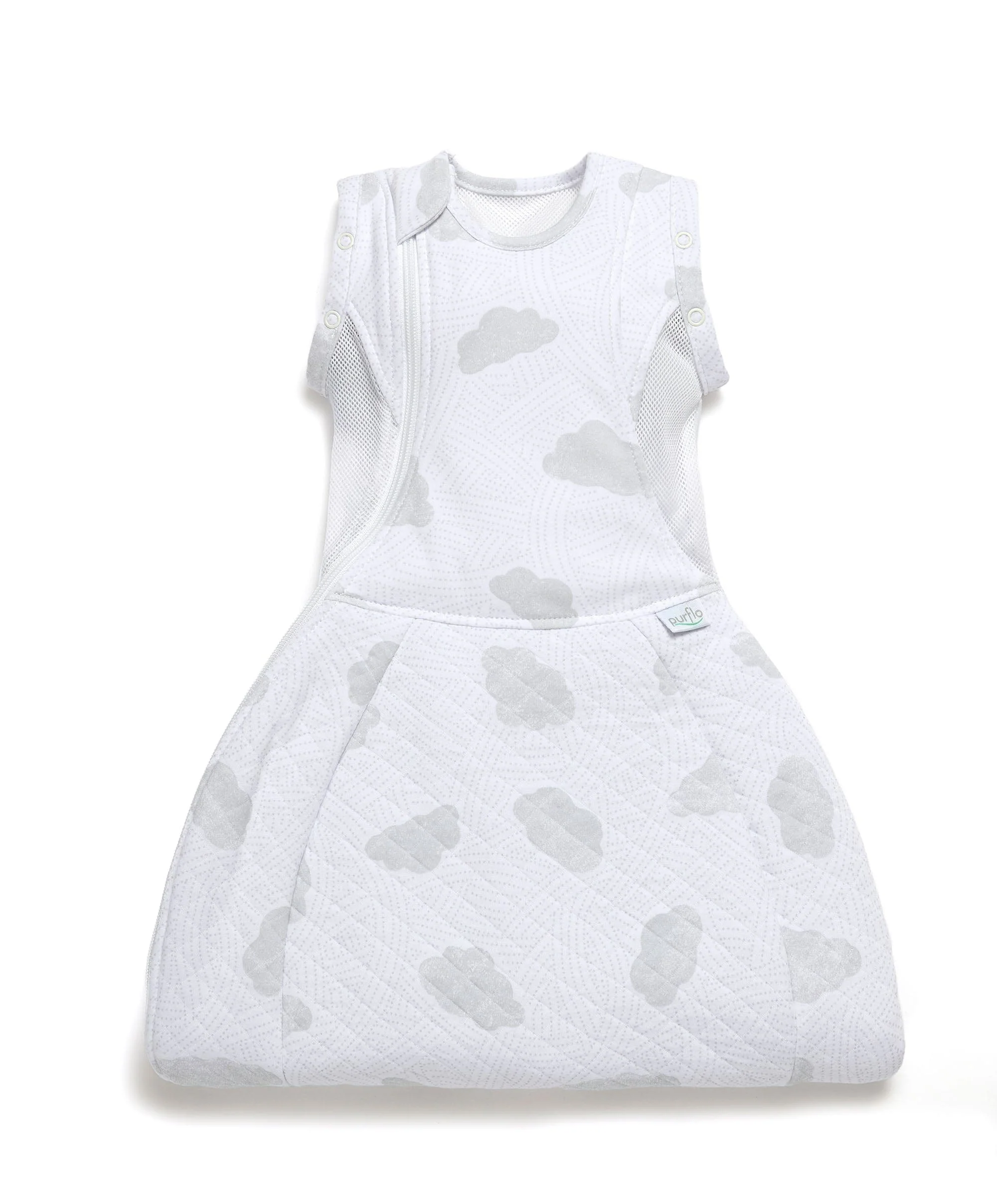 Purflo Swaddle to Sleep Bag 0-4 Months (2.5 Tog) - Cotton Clouds - Image 5