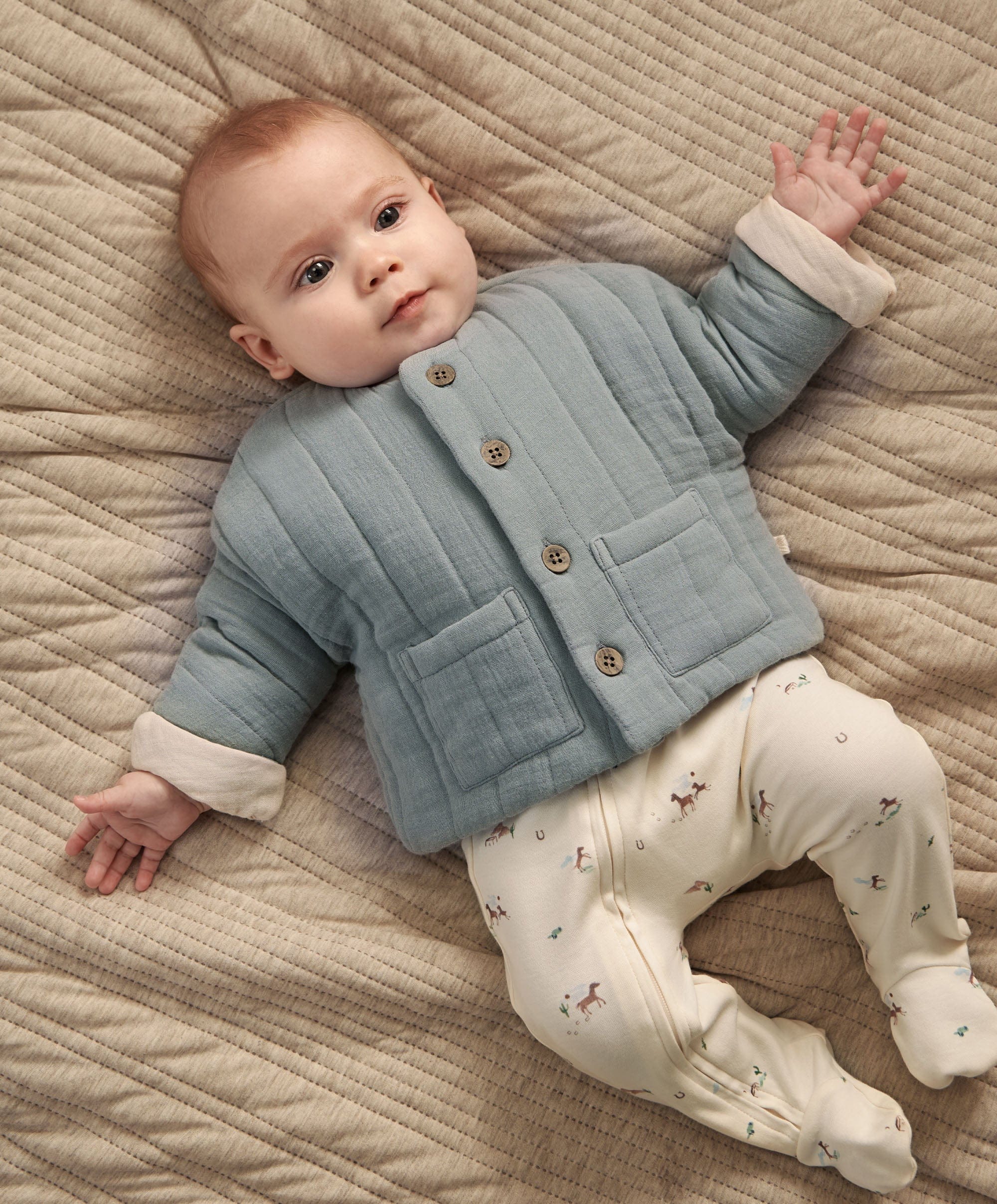 Blue Quilted Jacket - Image 3