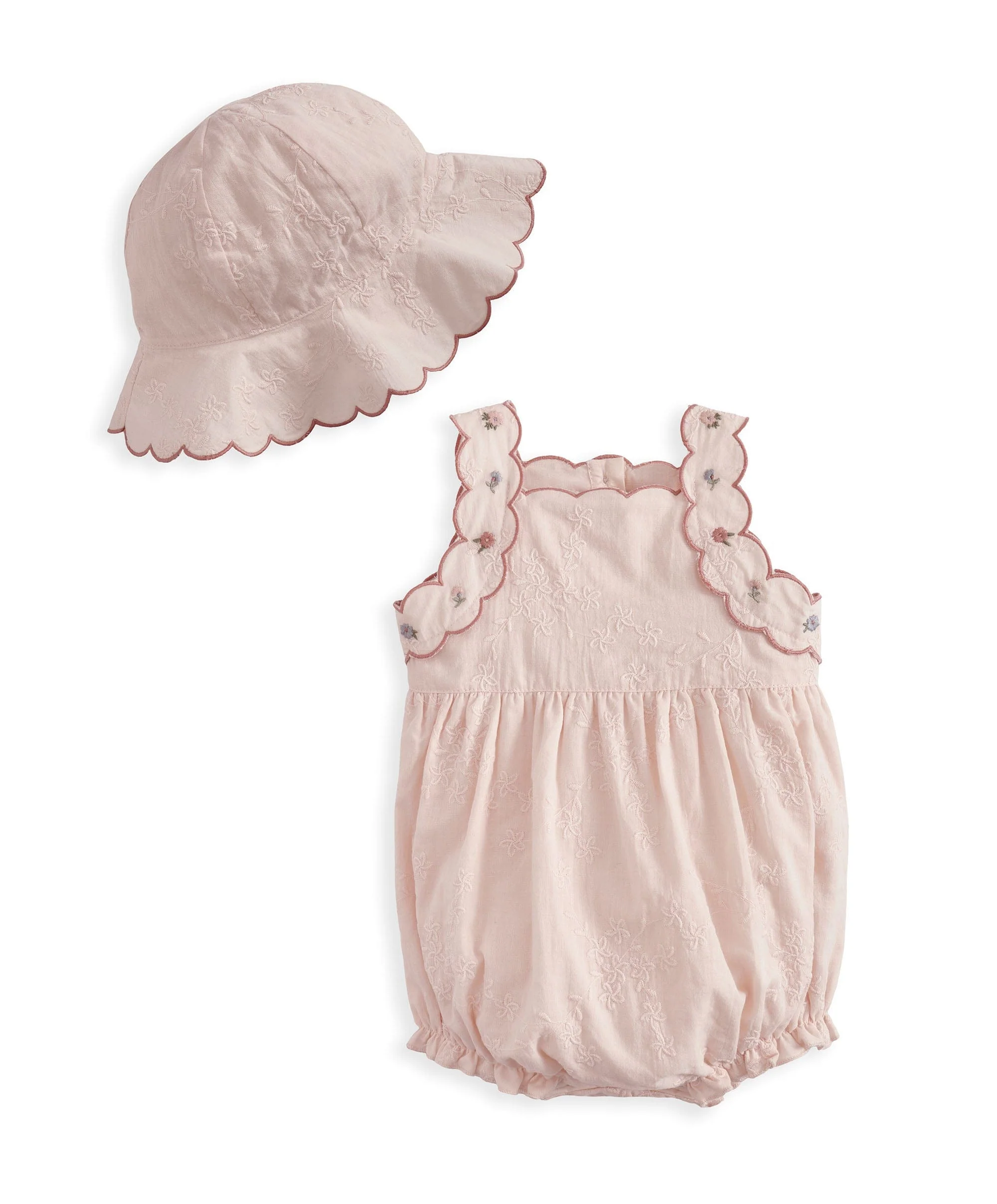 French Pink Romper & Sun Hat - Image 2