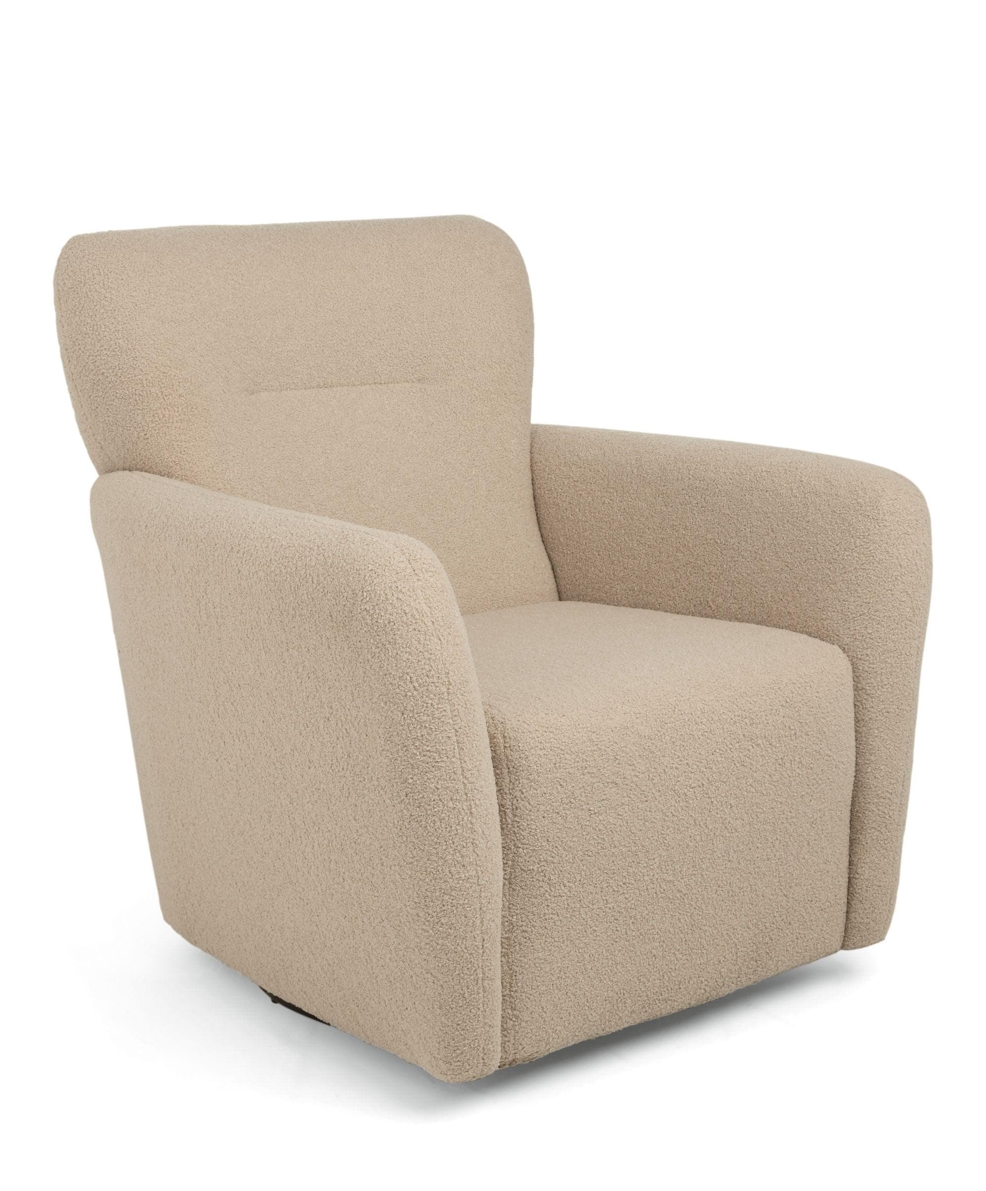 Settle Swivel Nursing Chair  & Stool - Oatmeal Boucle - Image 2
