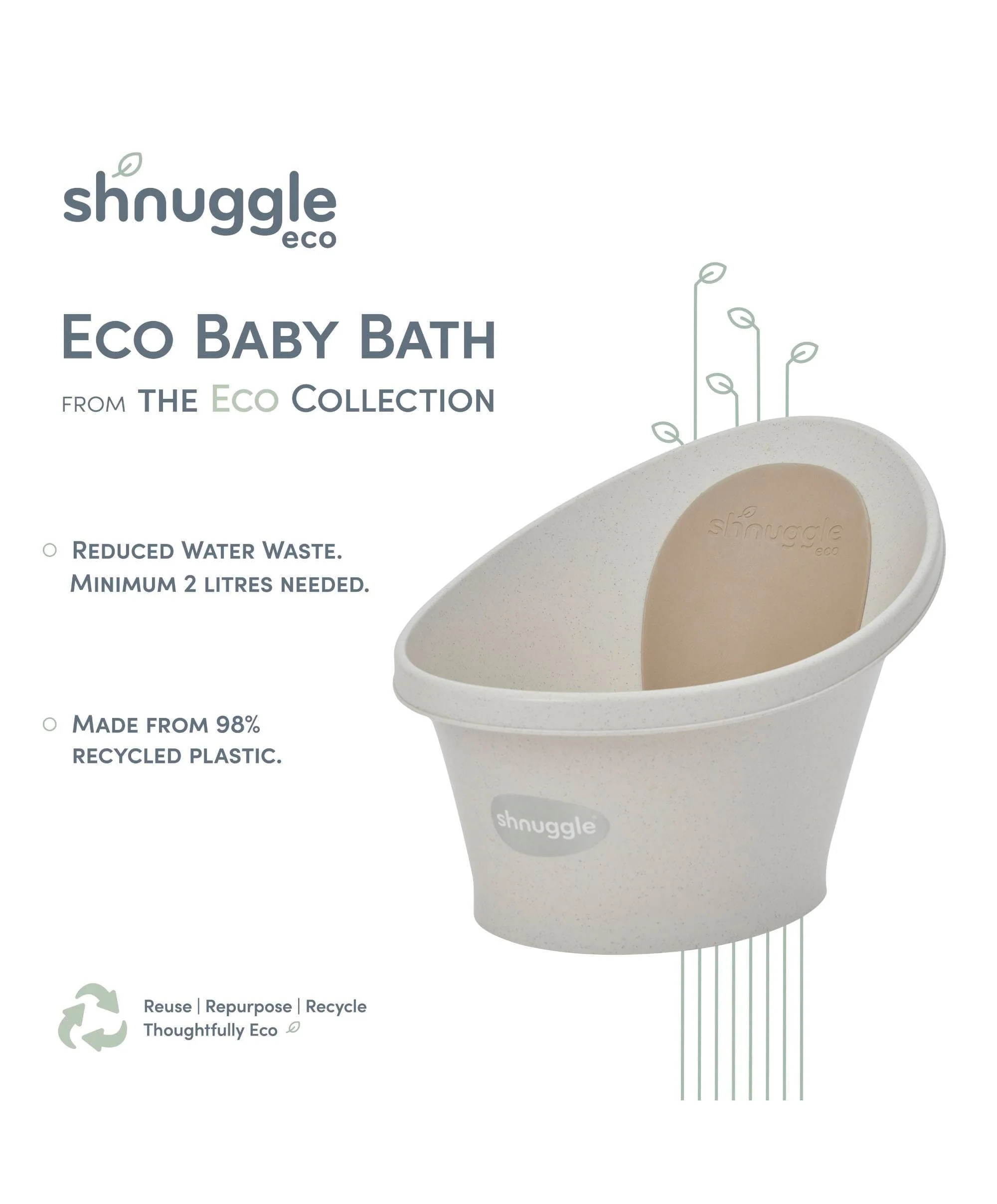 Shnuggle ECO Baby Bath - Cookies & Cream - Image 4