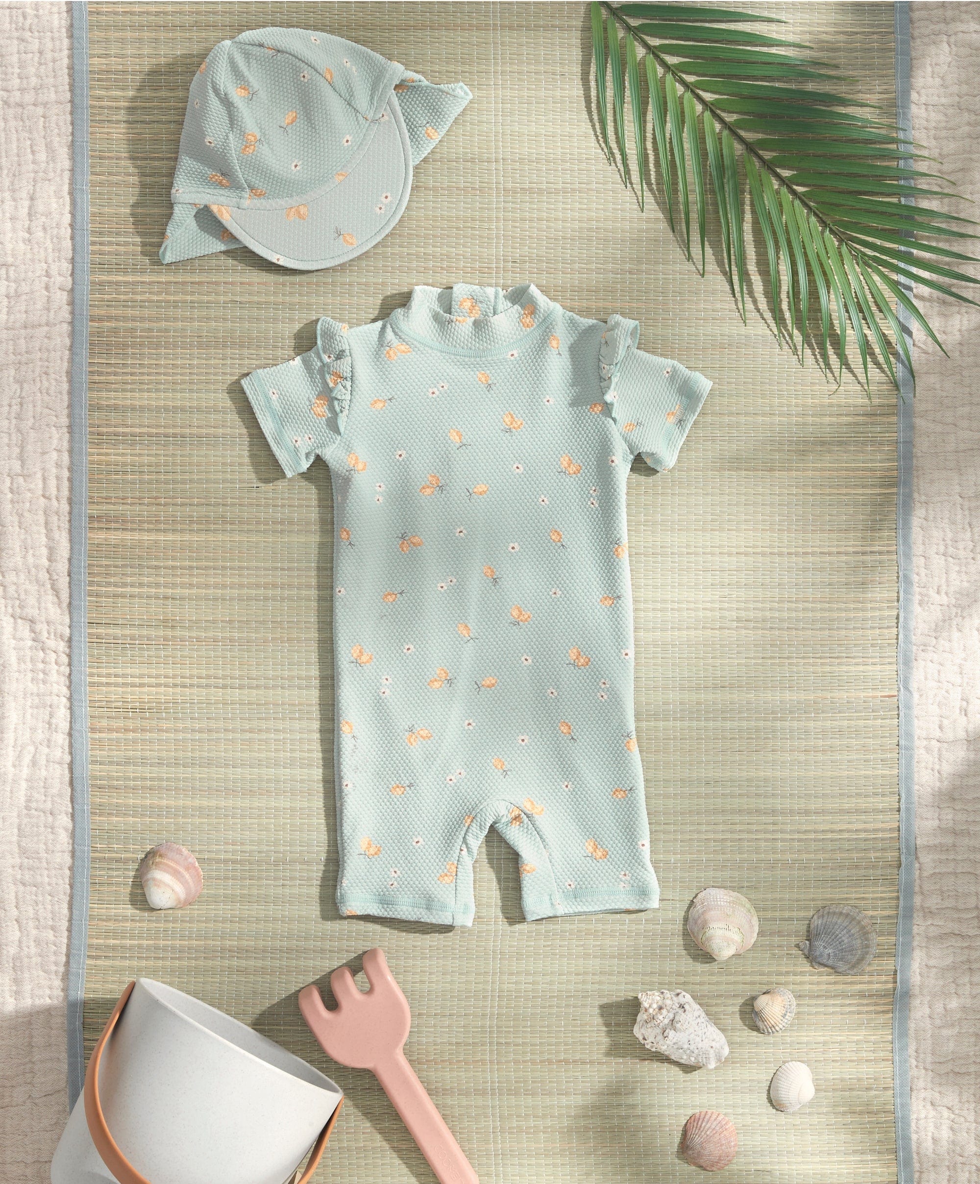Short Sleeve Rashsuit Swimwear - Lemon - Image 3