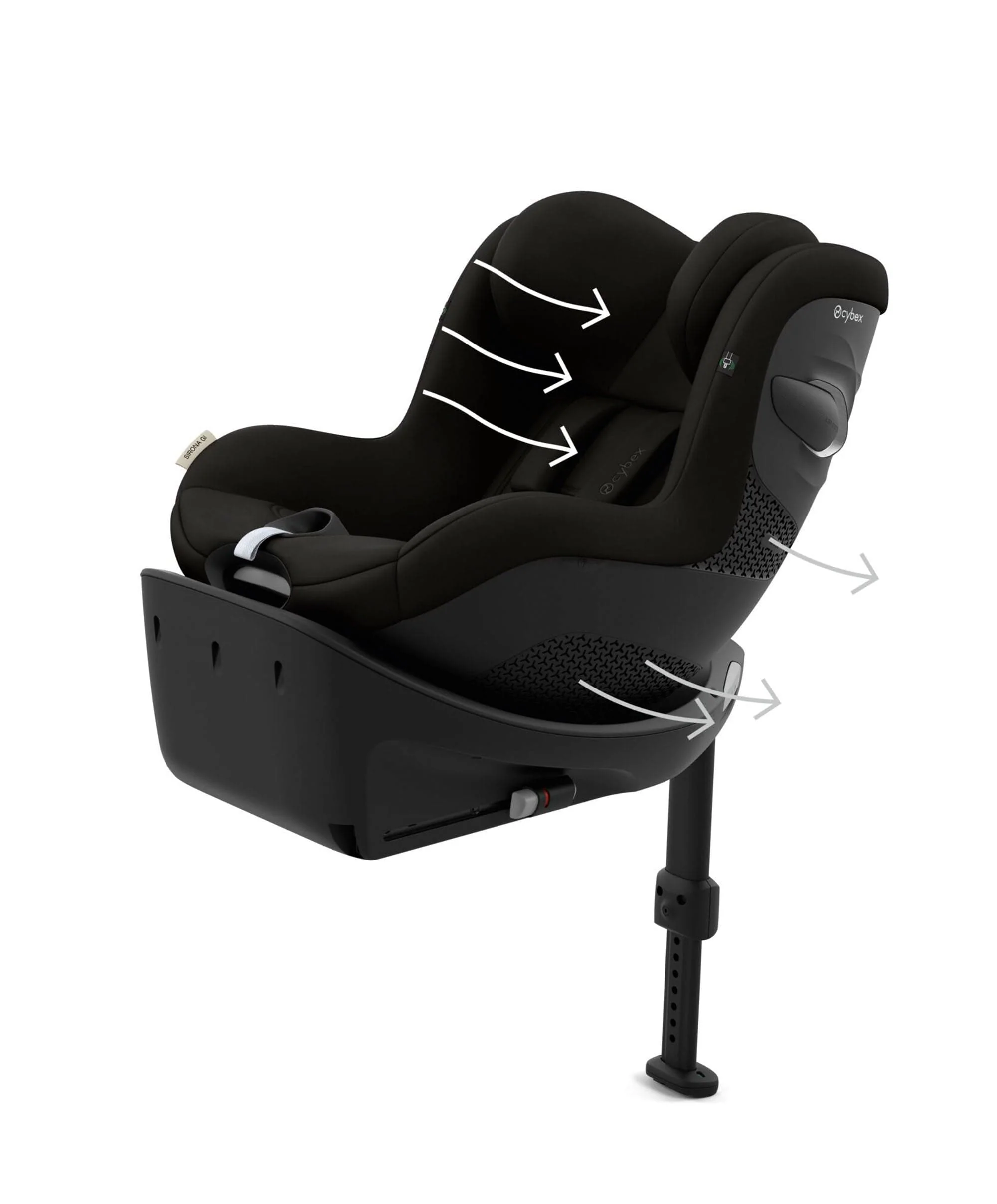 Cybex Sirona Gi i-Size 360 Car Seat with Isofix Base – Magic Black - Image 5