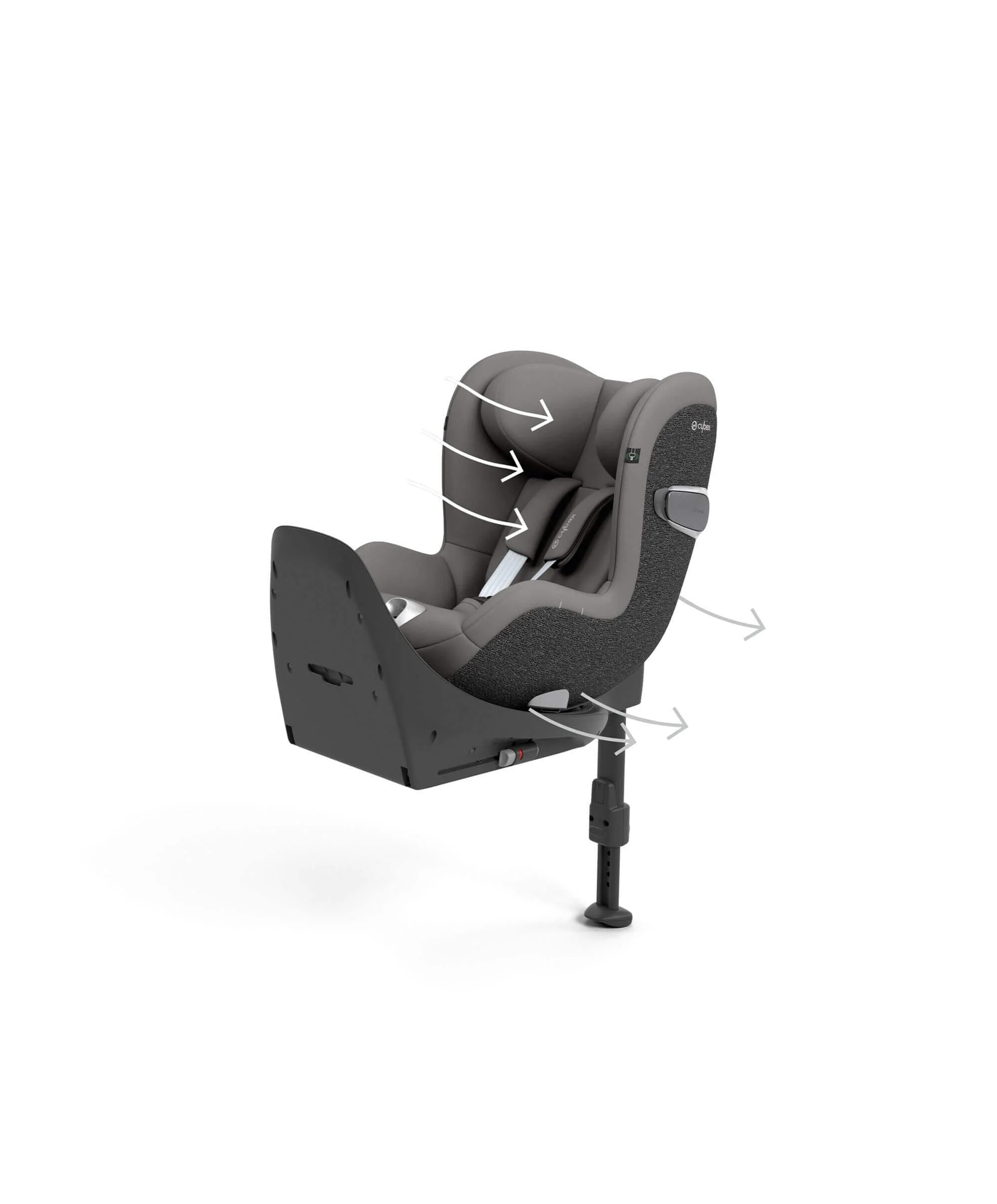 CYBEX Sirona T i-Size 360° Rotating Toddler Car Seat - Mirage Grey - Image 10
