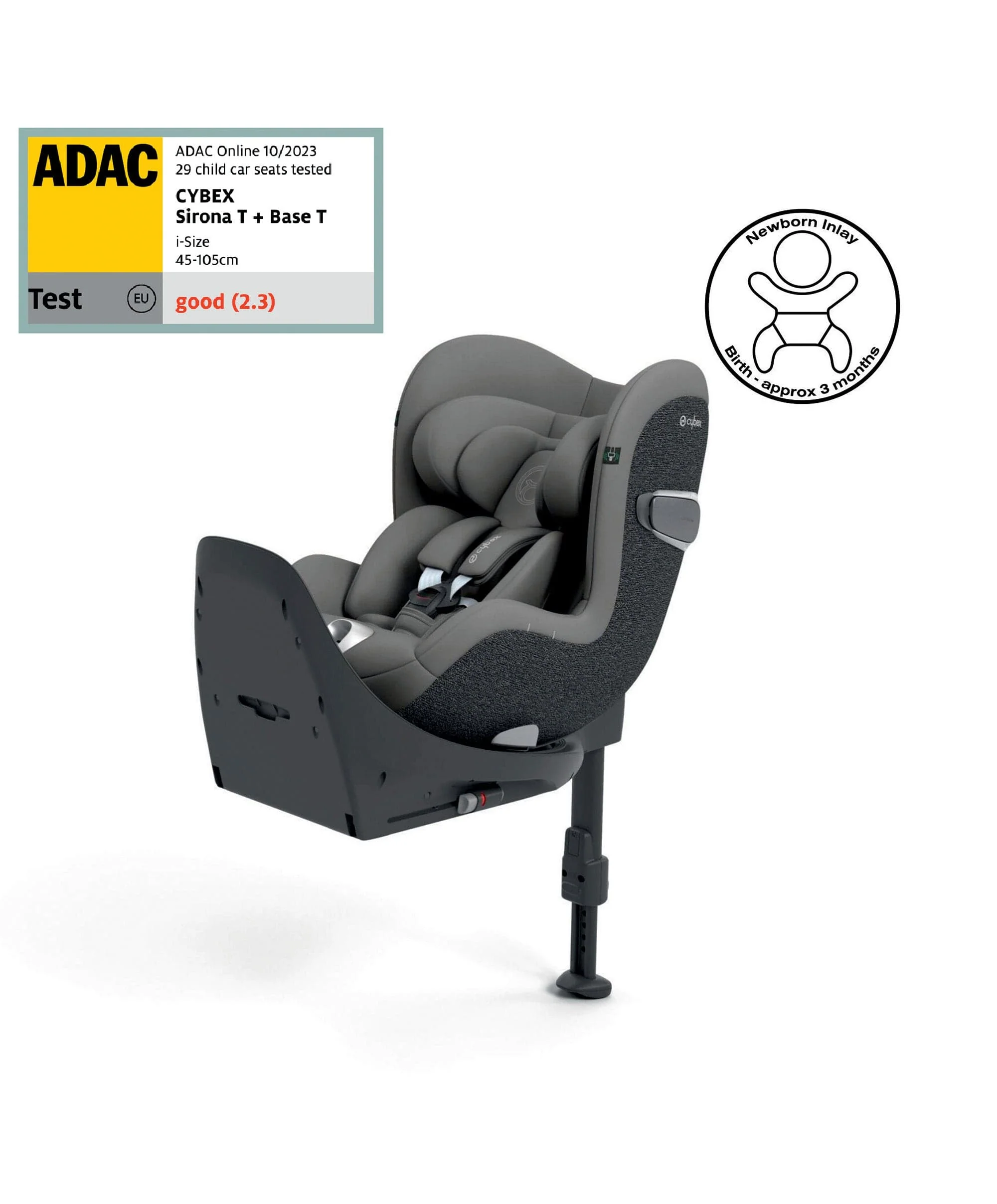 CYBEX Sirona T i-Size 360° Rotating Toddler Car Seat - Mirage Grey - Image 14